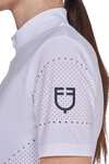 Equestro SS2026 Dames Geperforeerde trainings polo korte mouw rits  