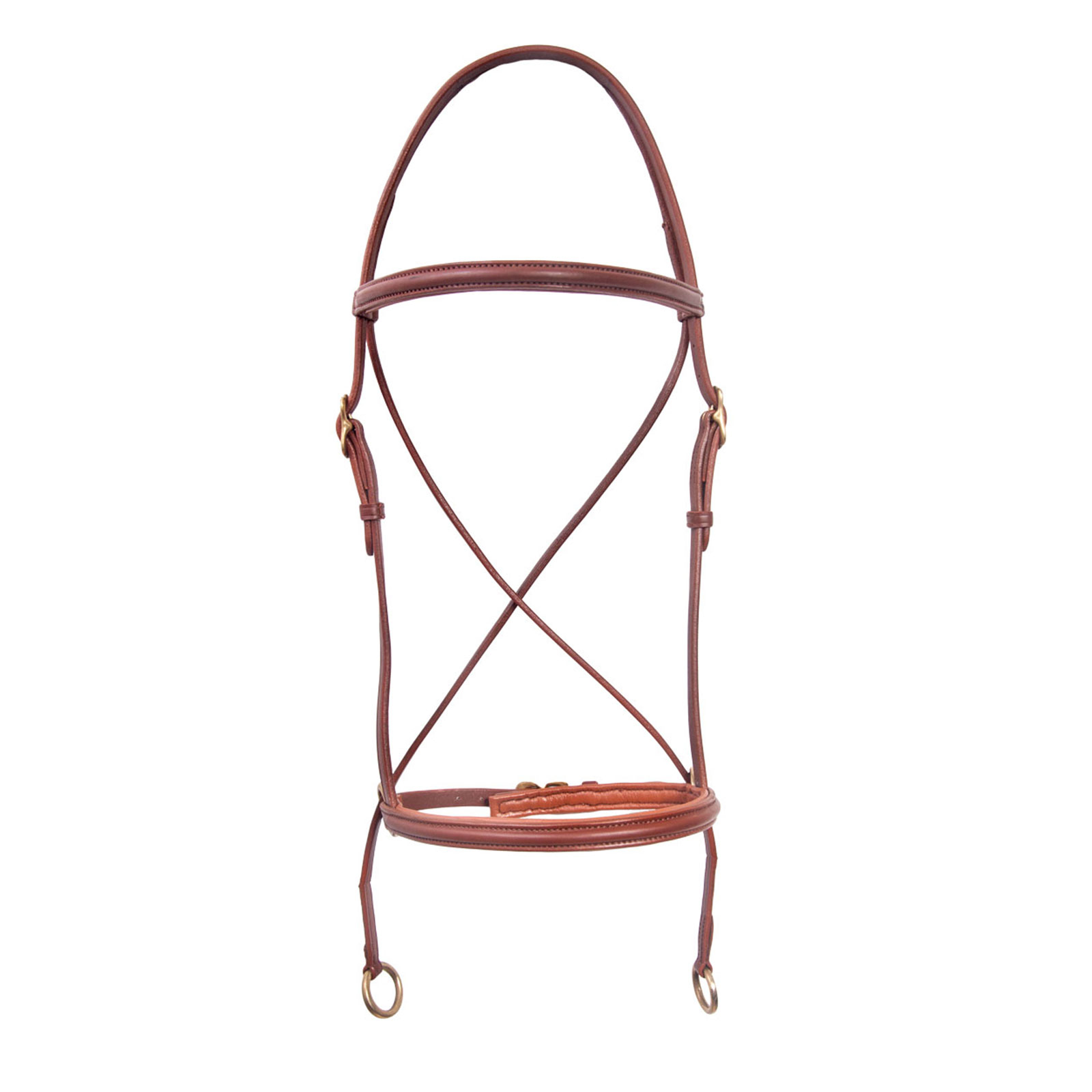 Karlslund Bitloos Hoofdstel, bruin/mesing