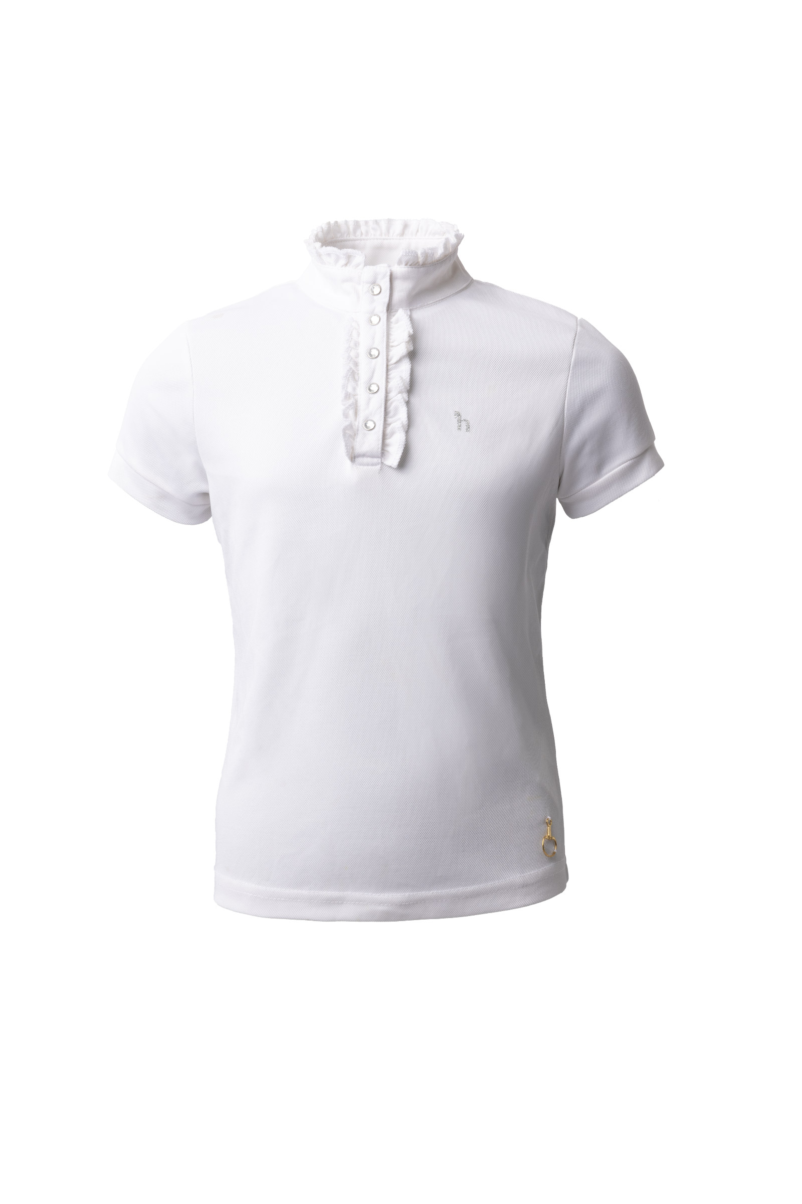 Horze Christel Geplooid Wedstrijdshirt, korte mouwen, kinderen