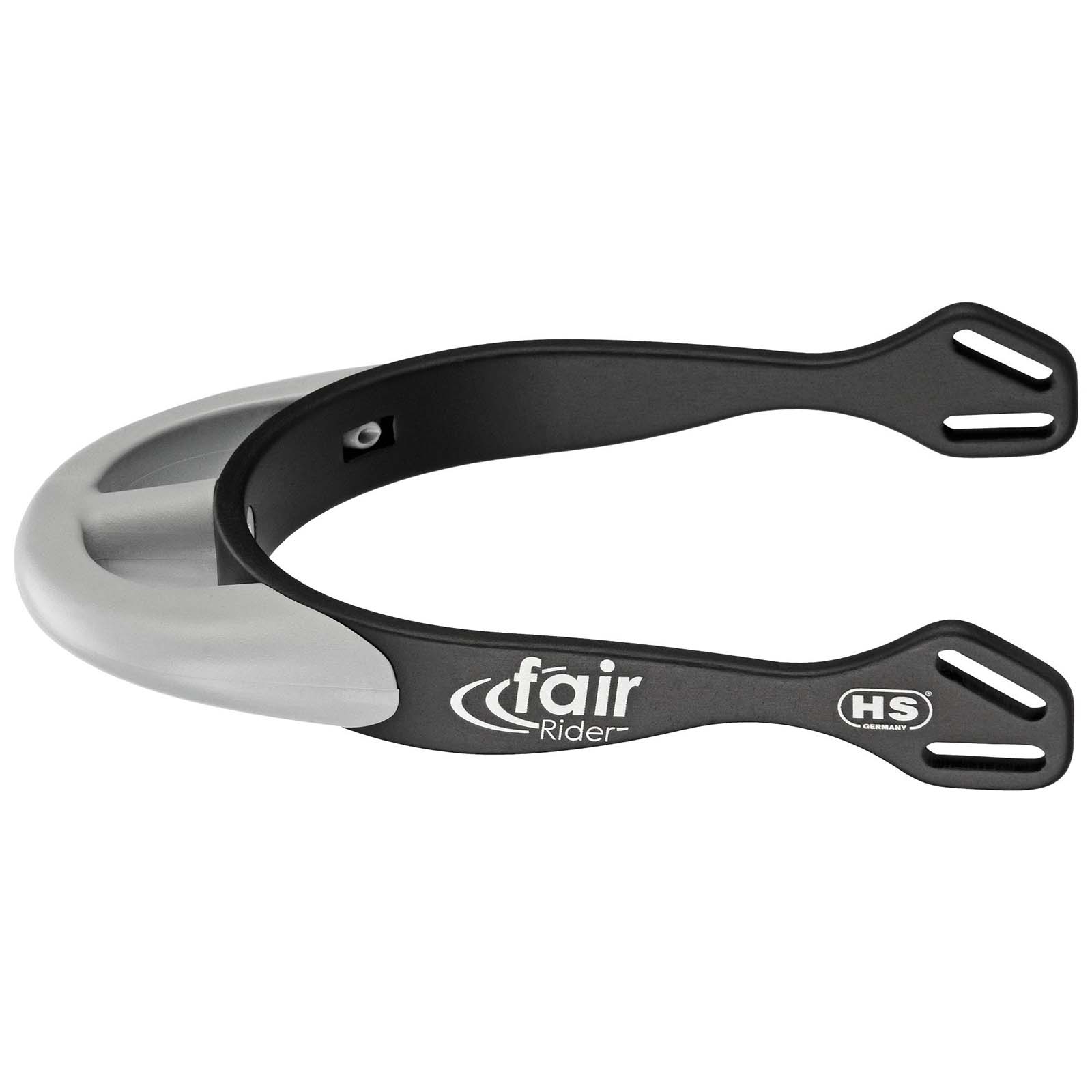 Black/Silver Sprenger FairRider Aluminium Sporen met Ronde Hals, 25 mm