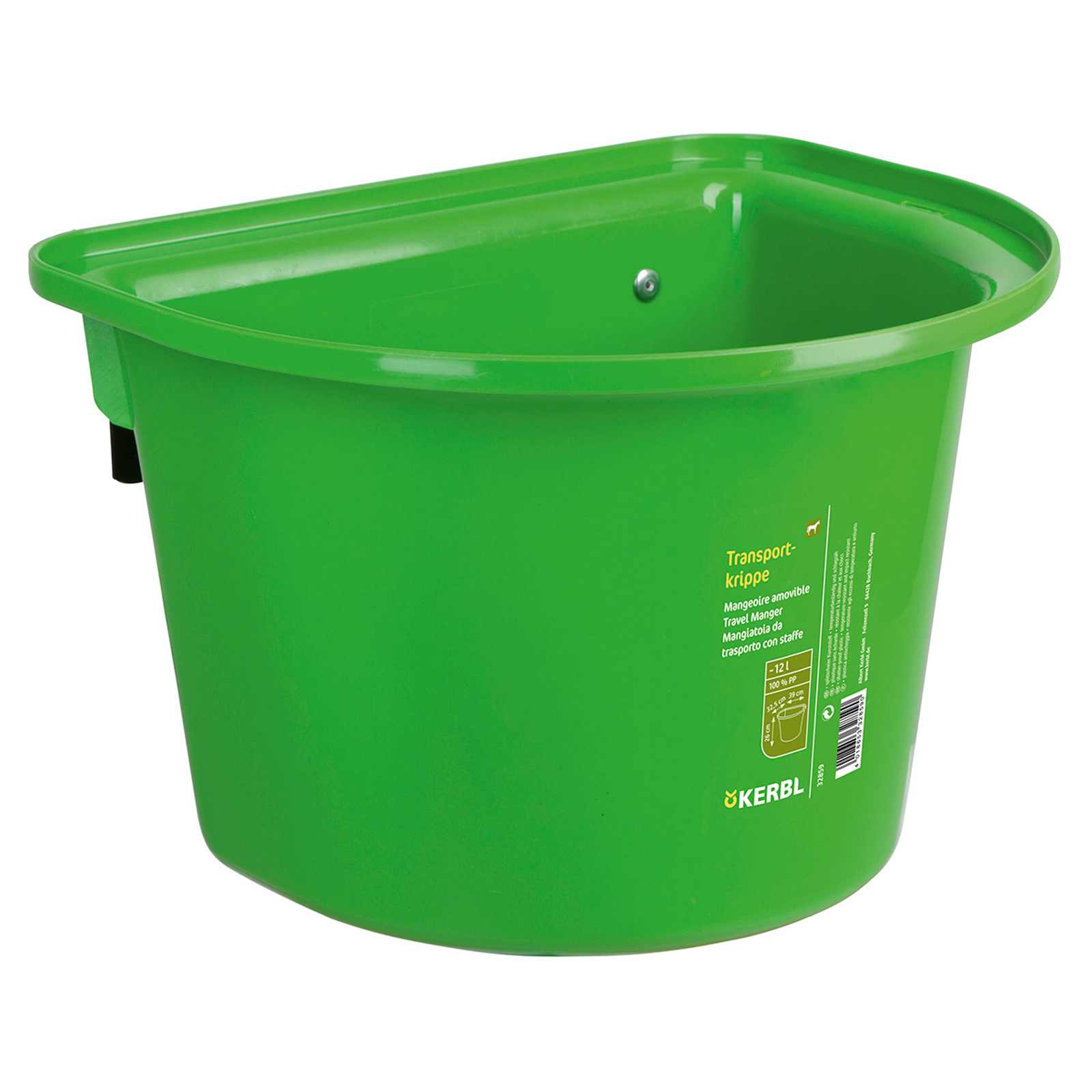 Kerbl Transportbak 12L, plastic w / hook-in bail