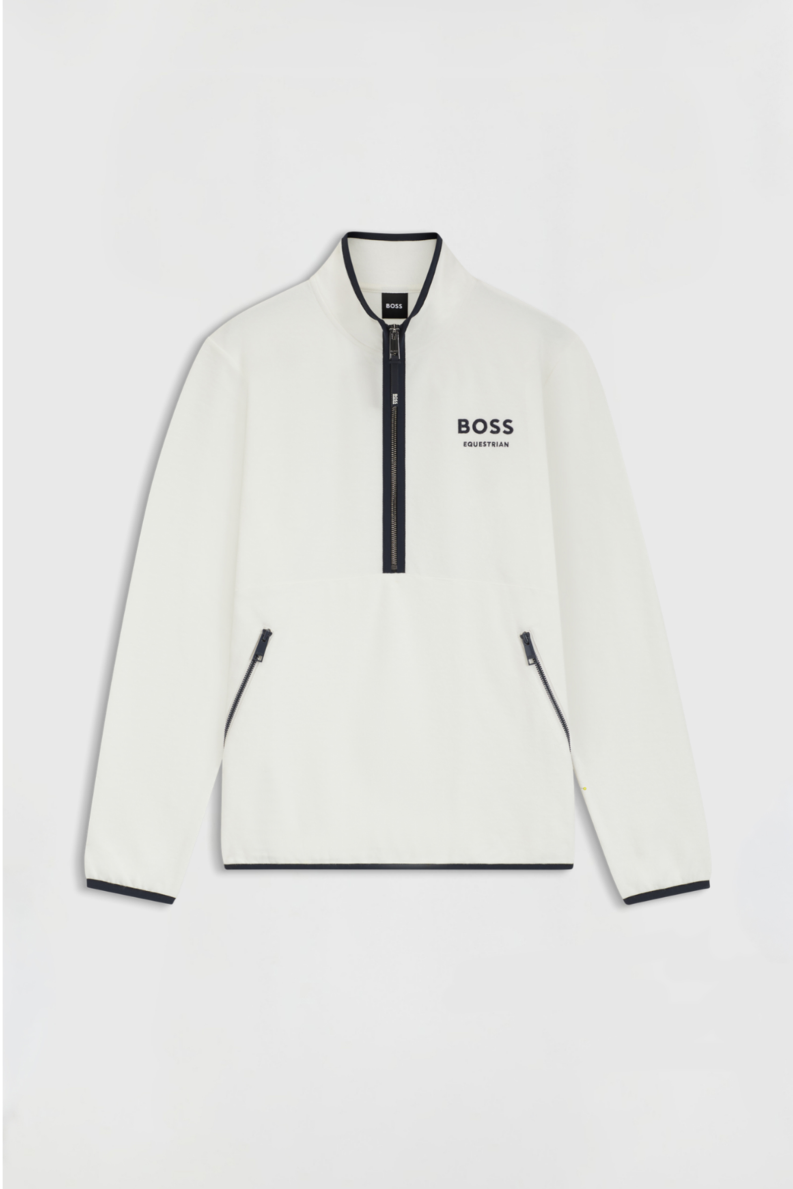 Soft Cream Boss Fedora dames Felpa met halve rits