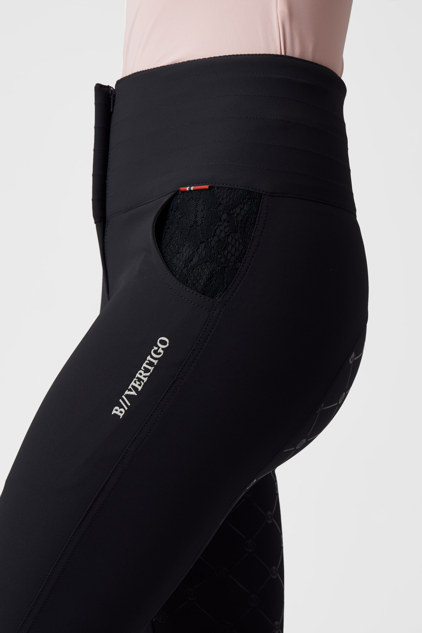 B Vertigo Natalia Paardrijbroek met zakken met kant