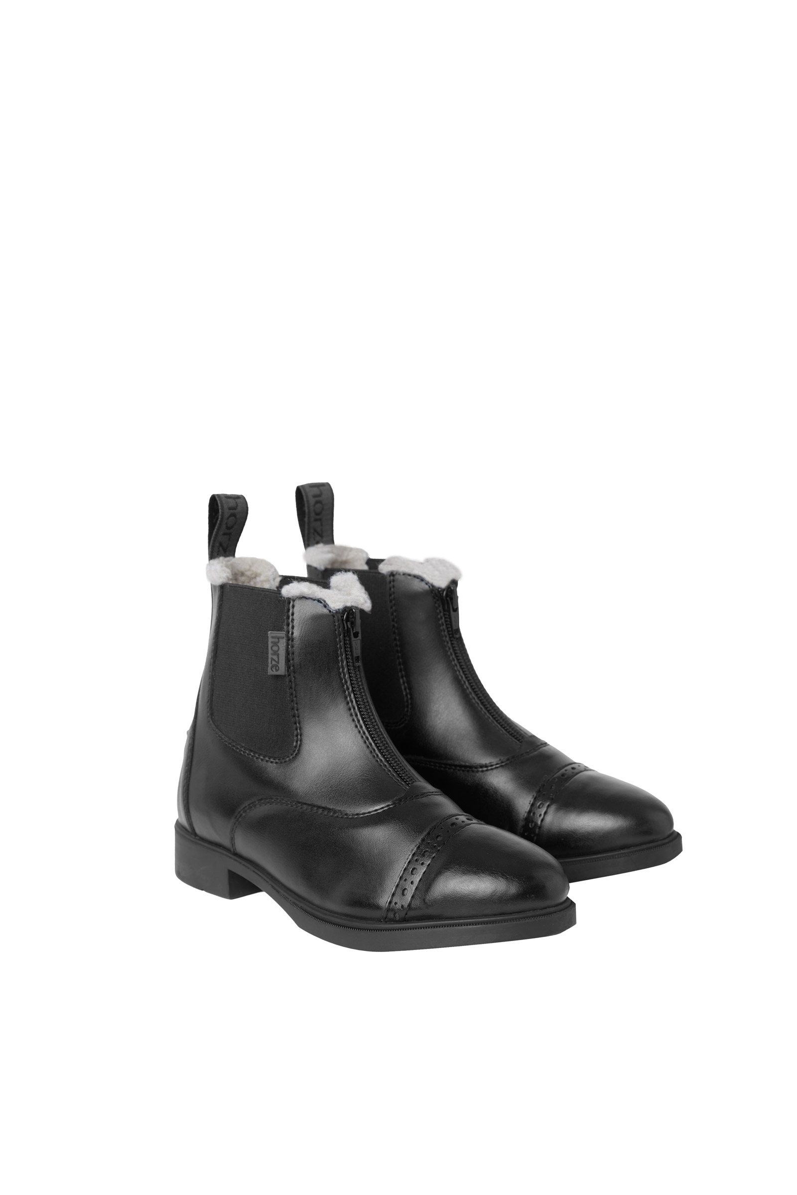 Horze Wexford winter jodhpurs met imitatiebont en rits vooraan, kids