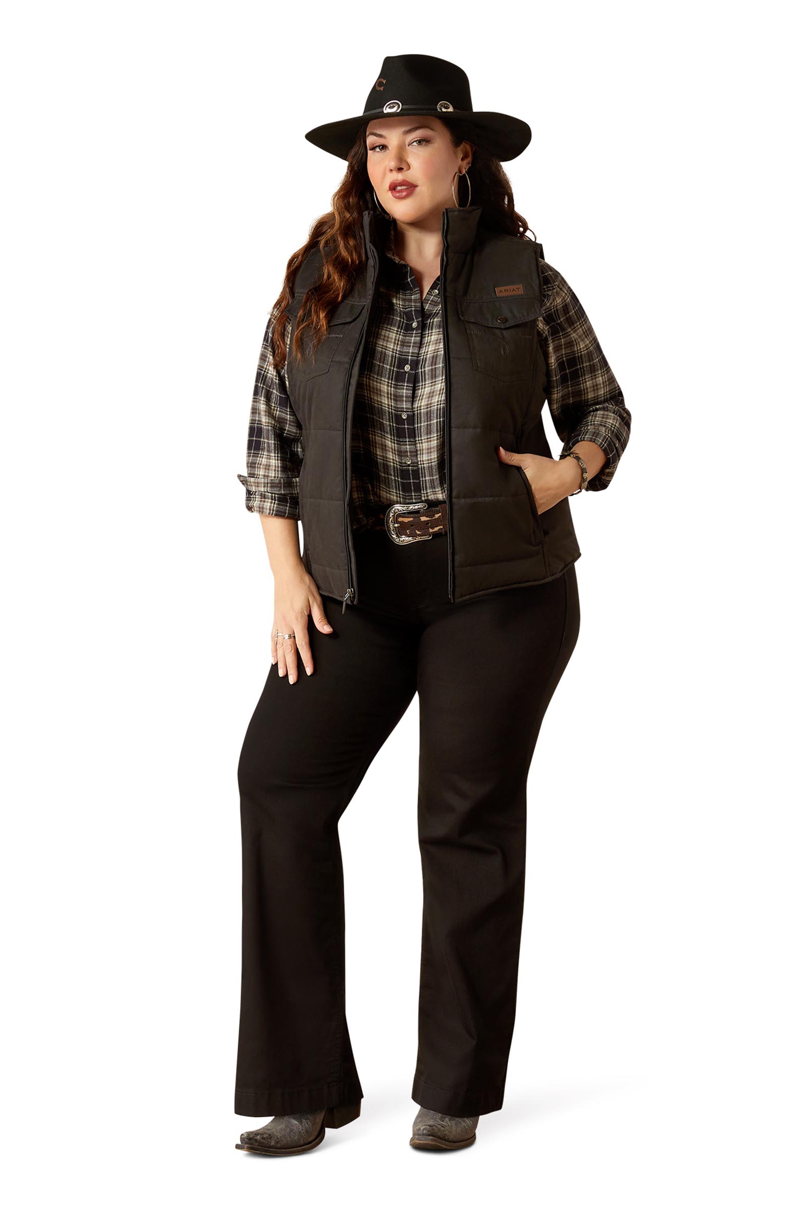 Ariat Grizzly Dames gewatteerde bodywarmer