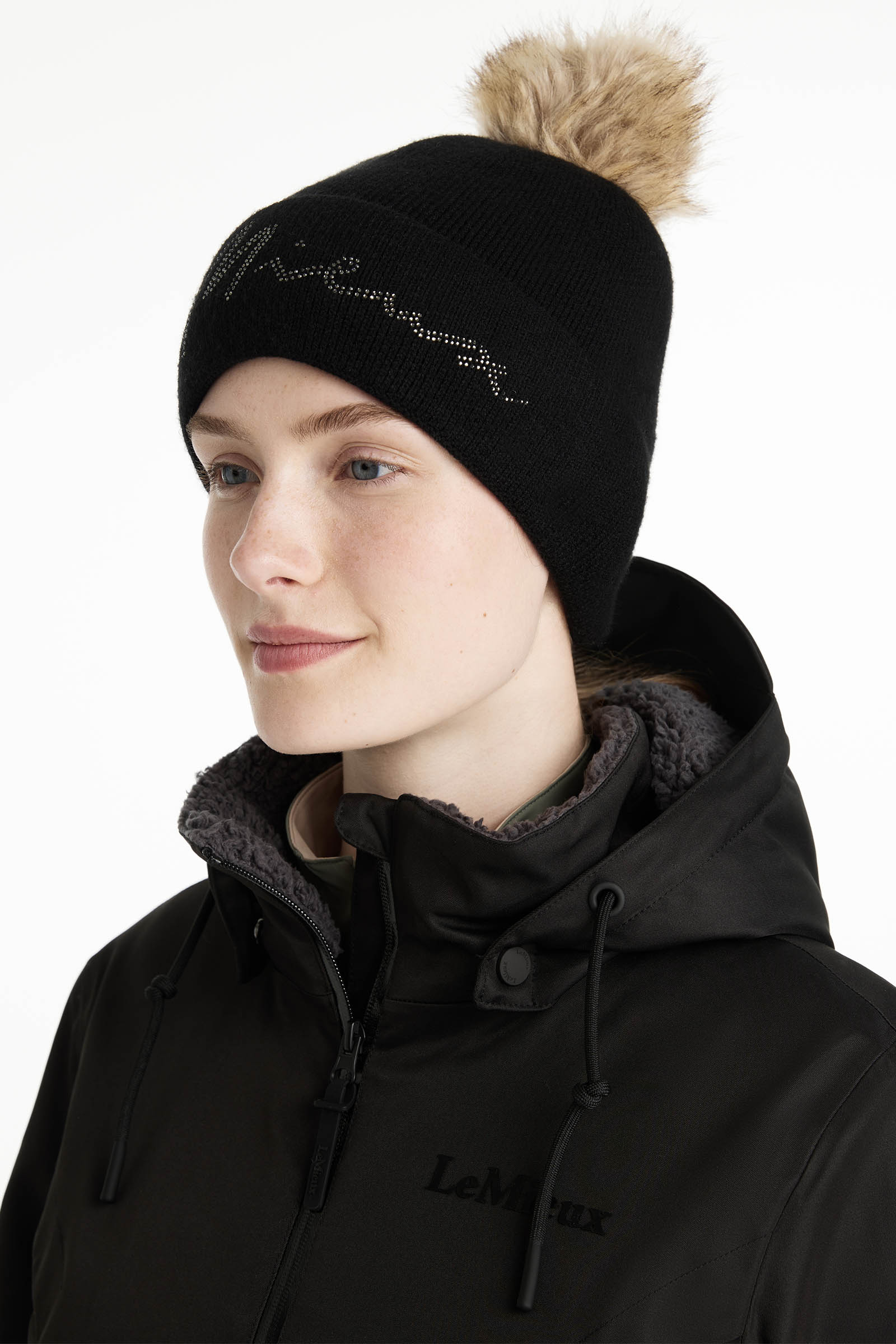 LeMieux Sparkle gebreide muts met glitters