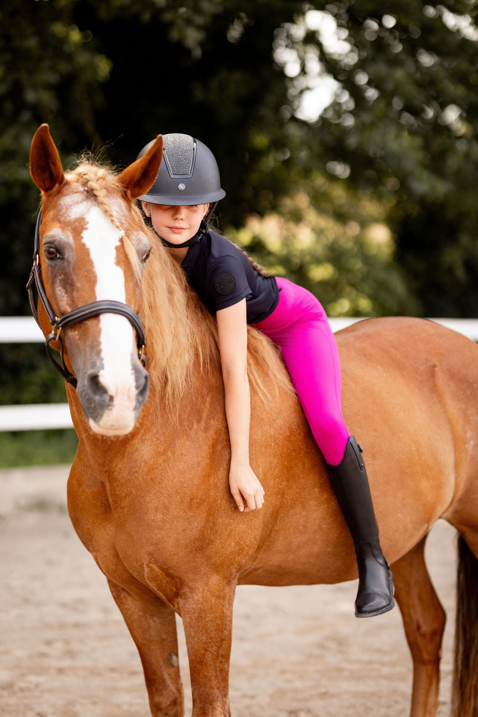 Horze Madison Siliconen Zitvlak Tights, kinderen