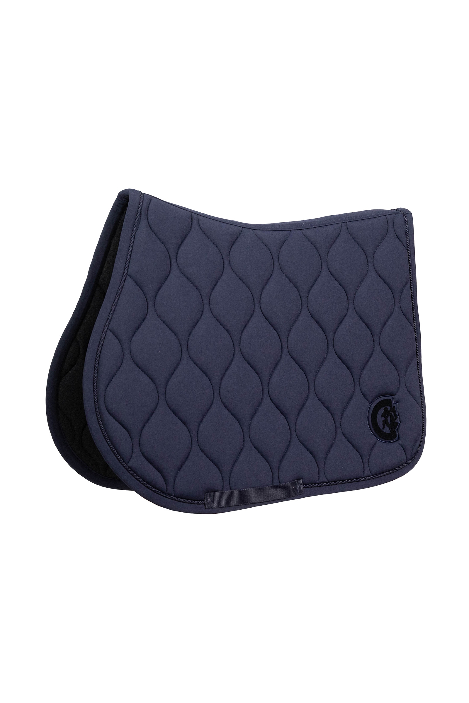 navy Kentucky Horsewear zadeldek Wave 3D Logo voor springconcours