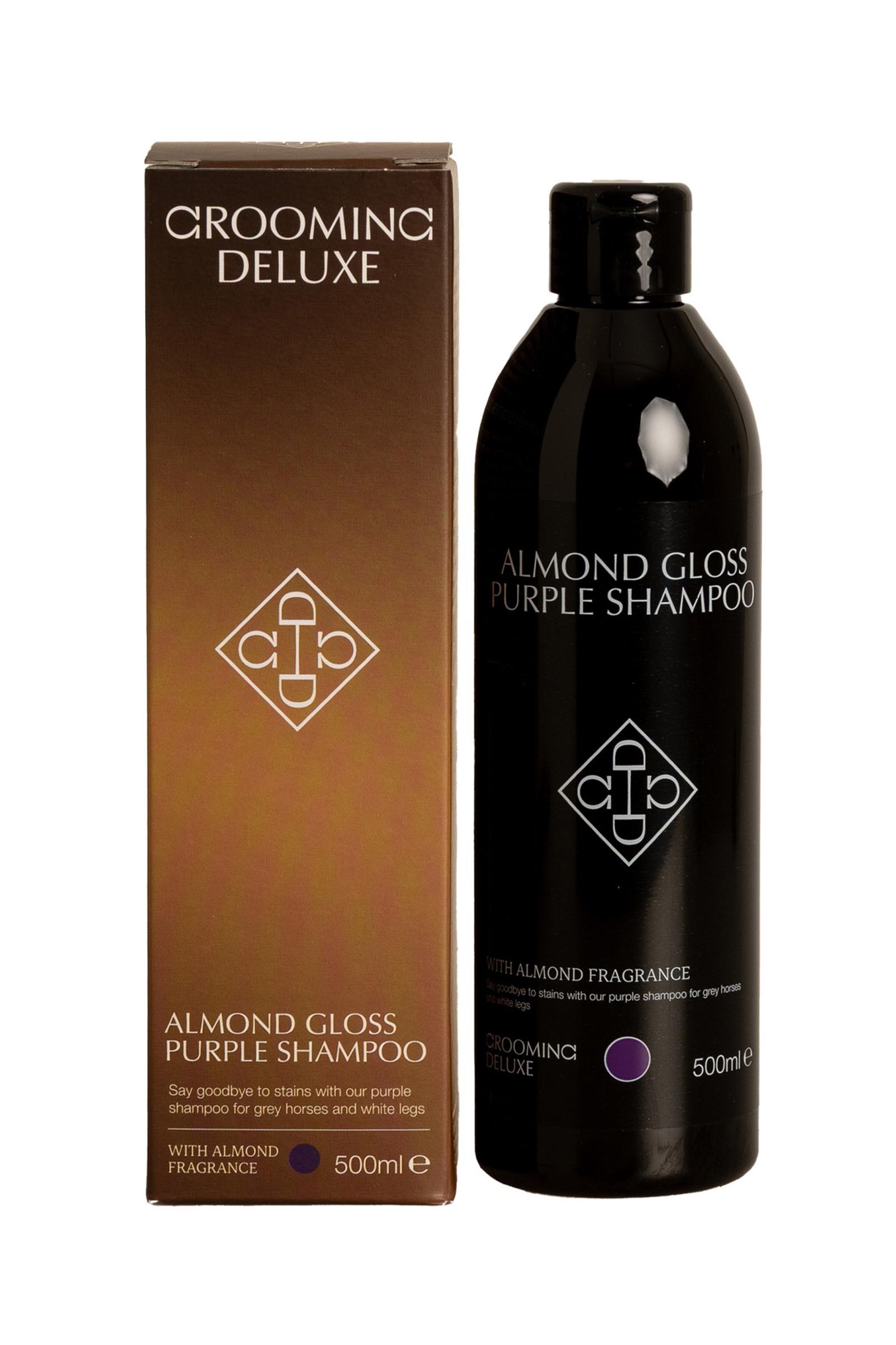 Grooming Deluxe Amandel gloss paarse shampoo, 500 ml