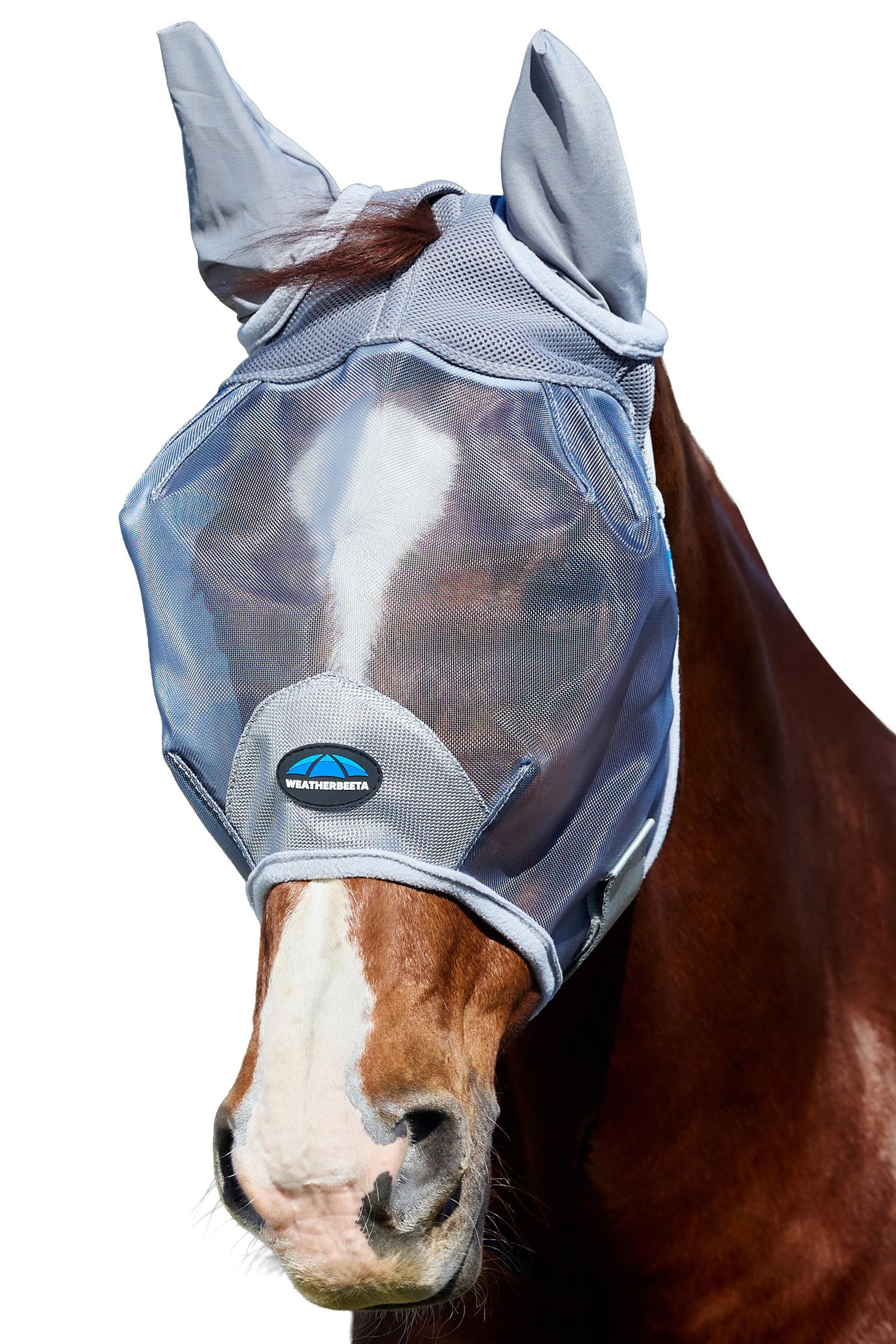 Grey Weatherbeeta Comfitec Durable Mesh Vliegenmasker met oren  