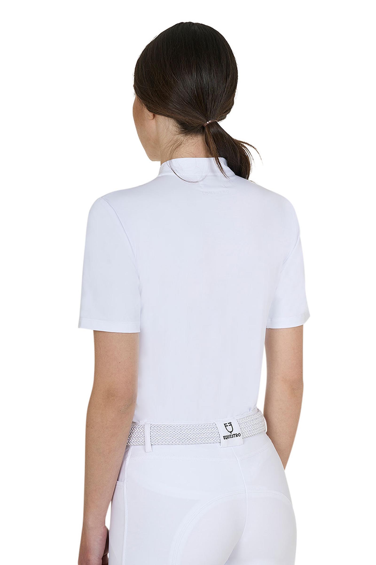 Equestro SS2026 Dames Basic wedstrijd polo korte mouw knopen  