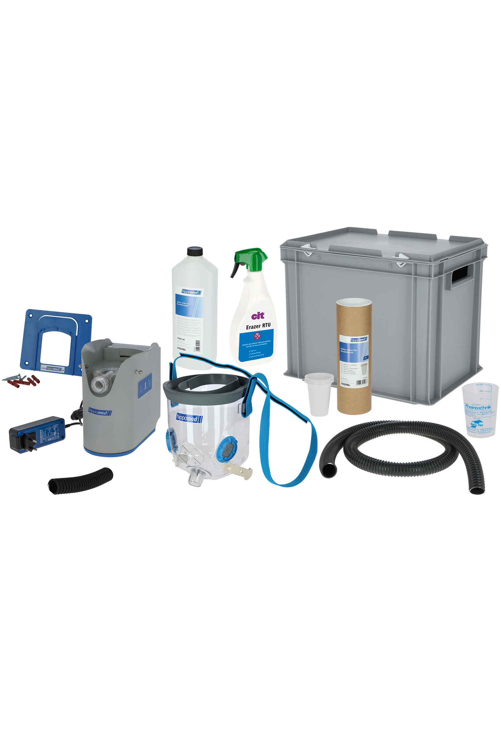 Hippomed AirOne Flex Battery Ultrasound Inhalator met Masker, Warmbloed