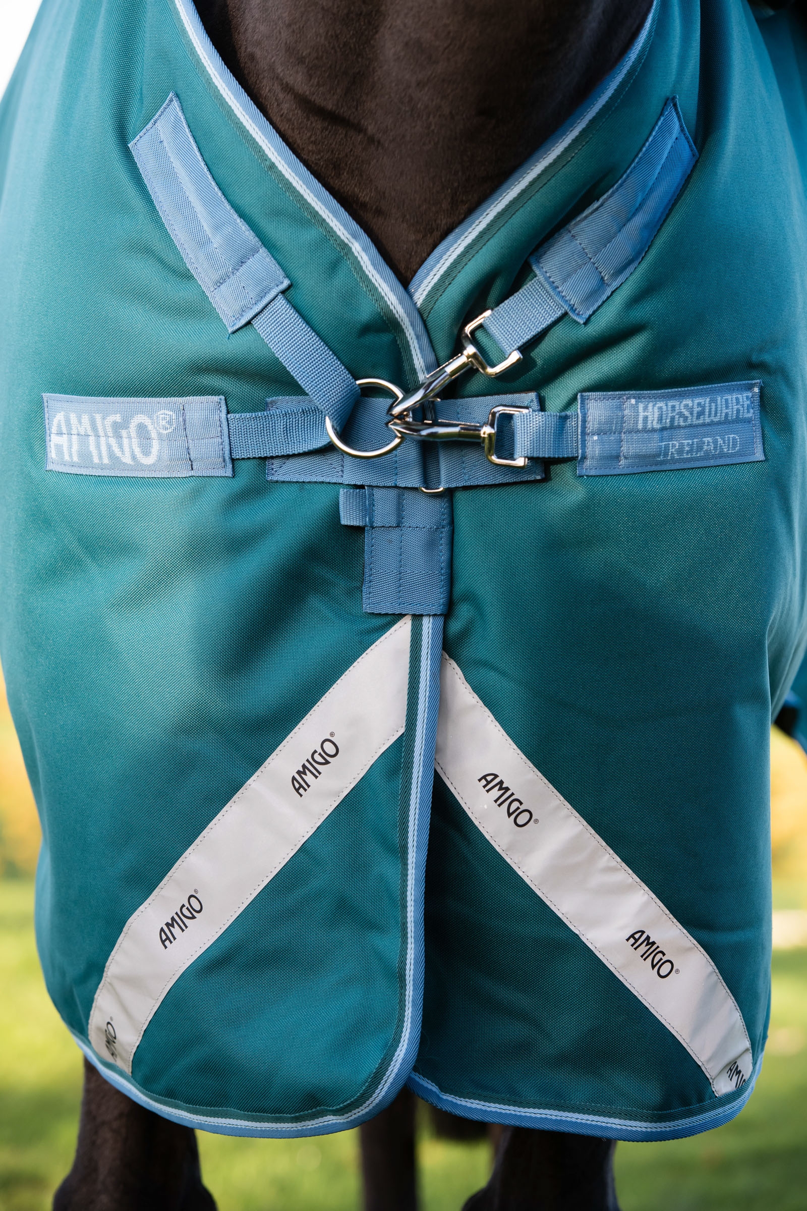 Horseware Amigo Bravo 12 Plus outdoordeken met afneembare hals, 400g