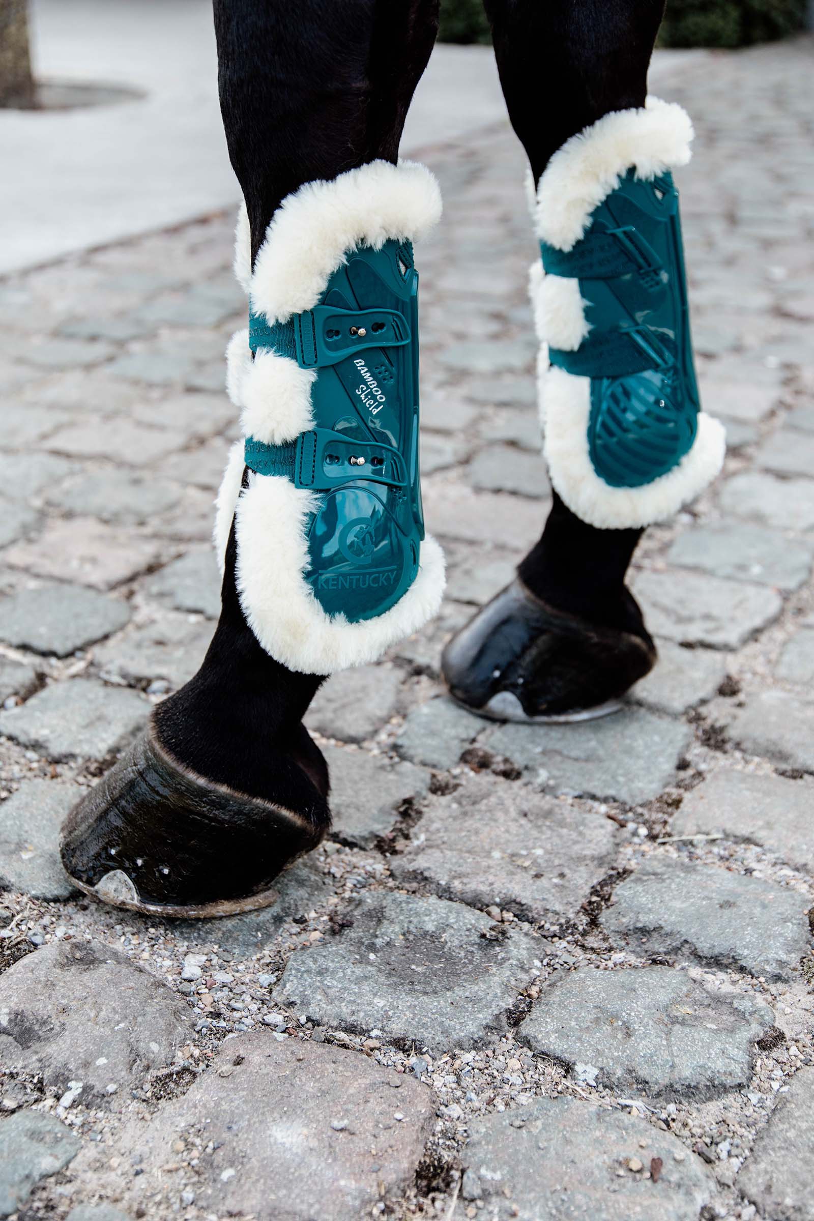 Emerald Green Kentucky Horsewear Peesbeschermers Bamboo Elastic Vegan Wol