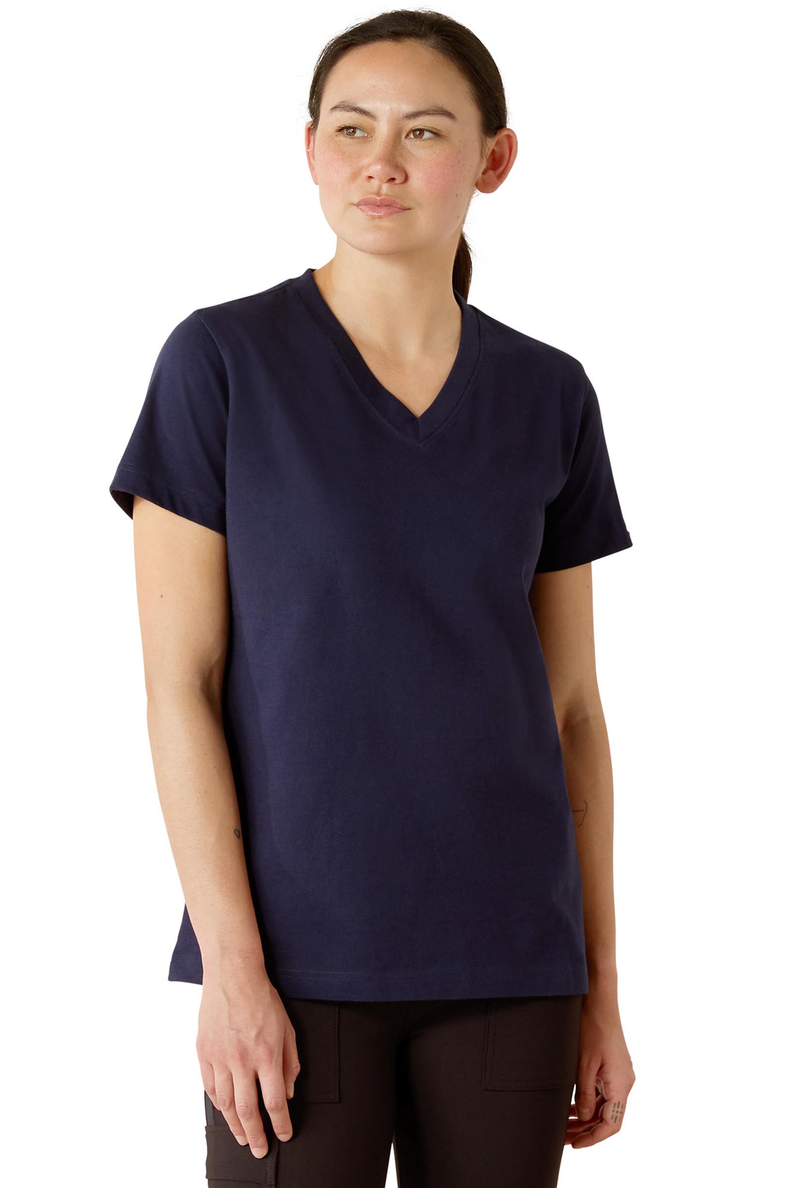 Ariat Rebar Cotton Strong standaard V-hals T-shirt voor dames  