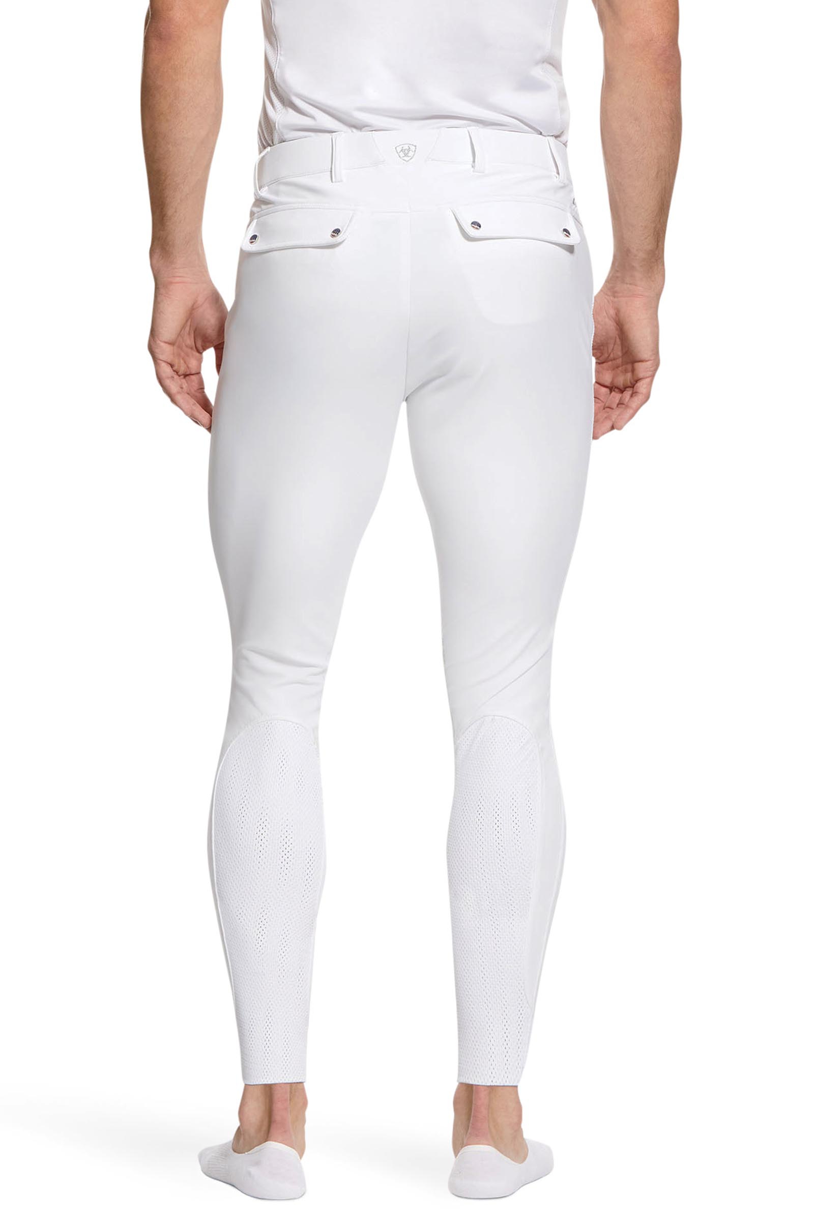 White Ariat Tri Factor Grip-kniepatchrijbroek voor heren