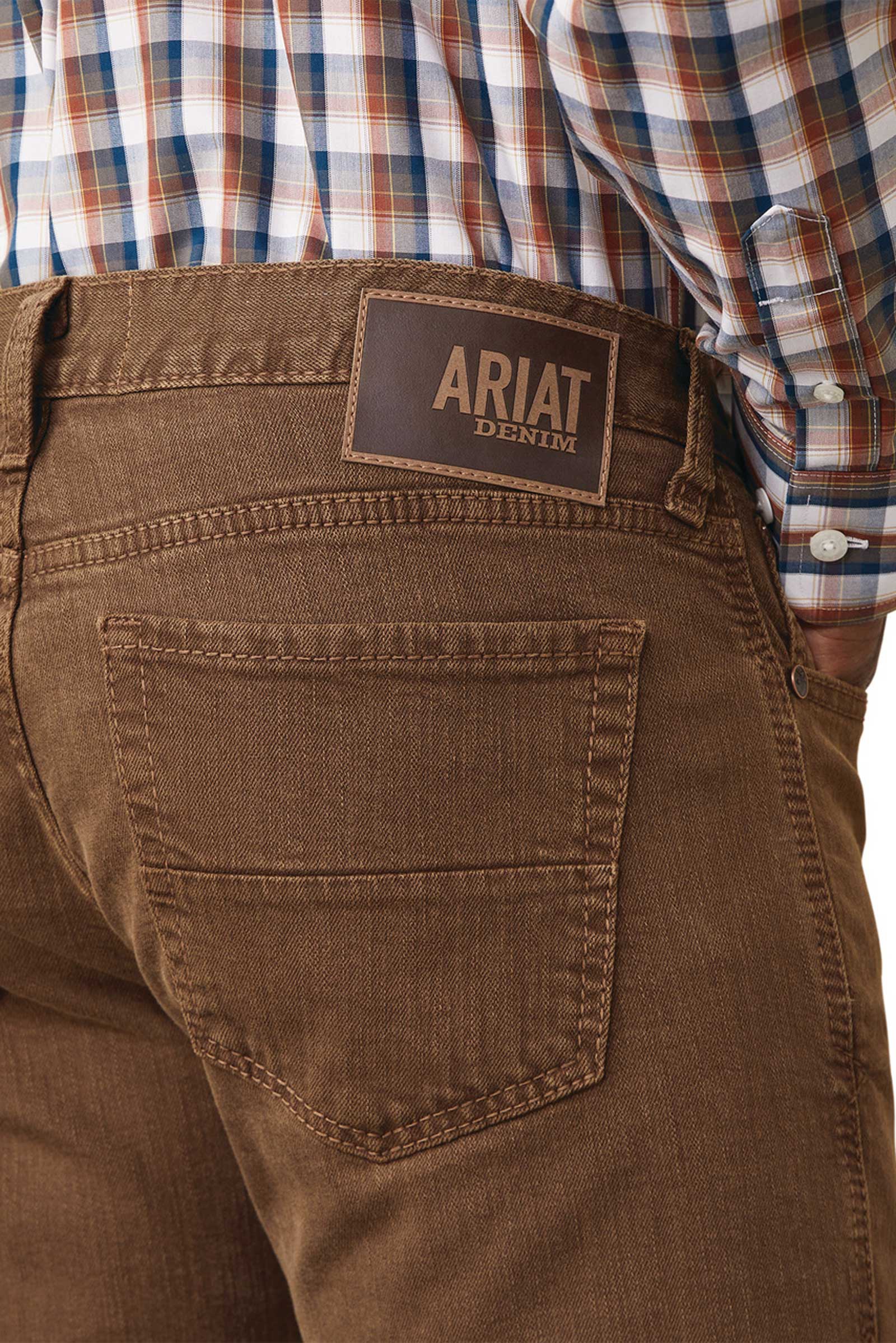 Ariat heren M7 Str Grizzly Straight Jeans in olijfgroen