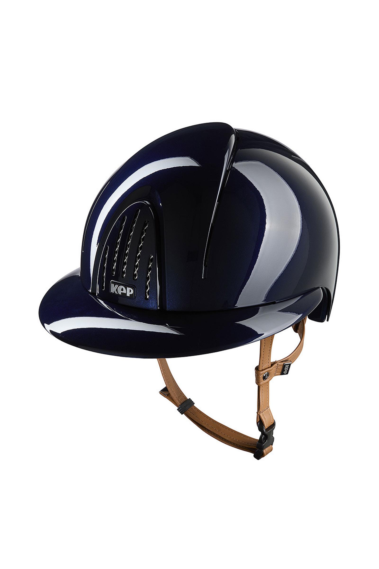 Blue KEP NOVA ABS Metal Polish/Beige Polo rijhelm