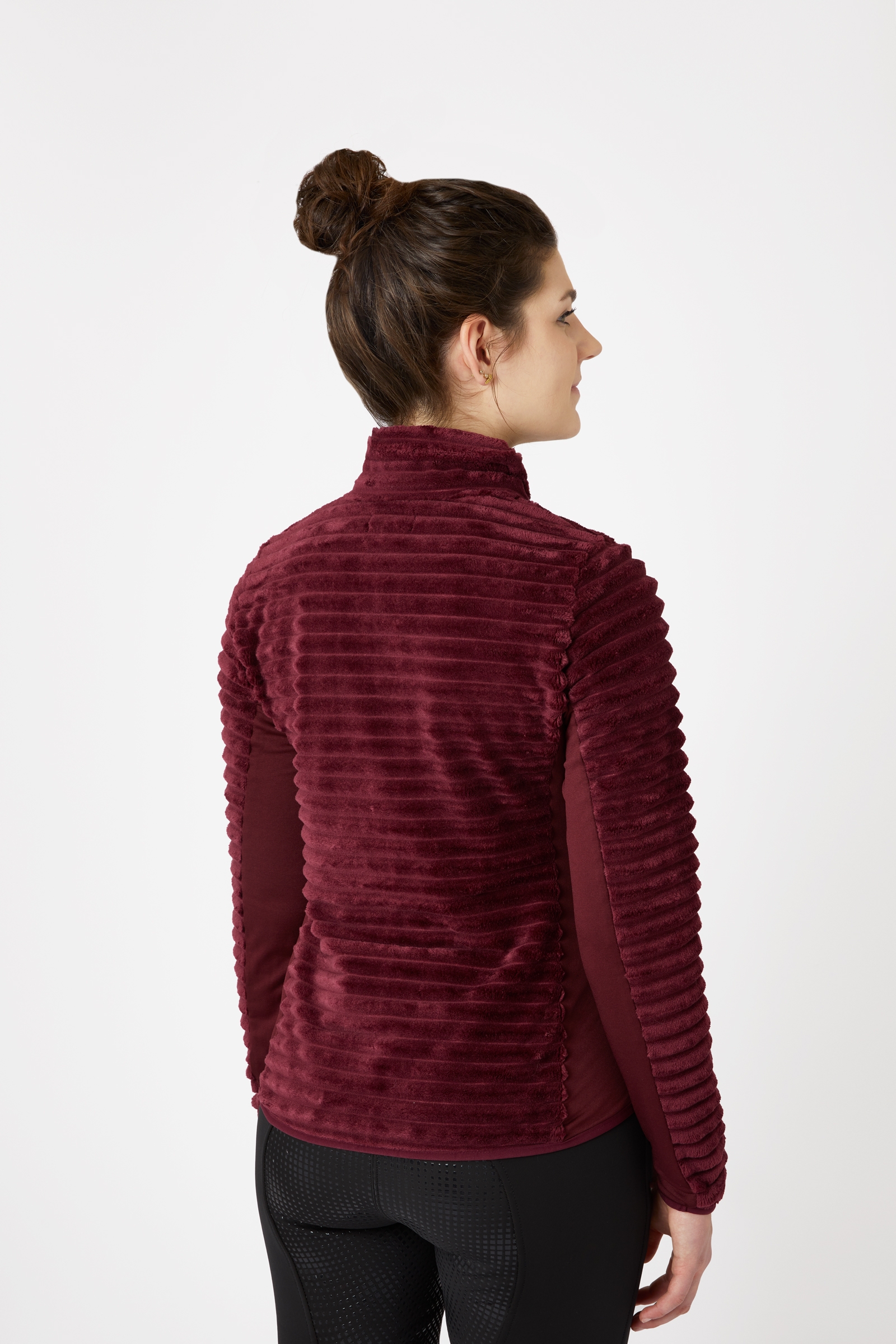 Horze Della gestreept fleecevest, dames