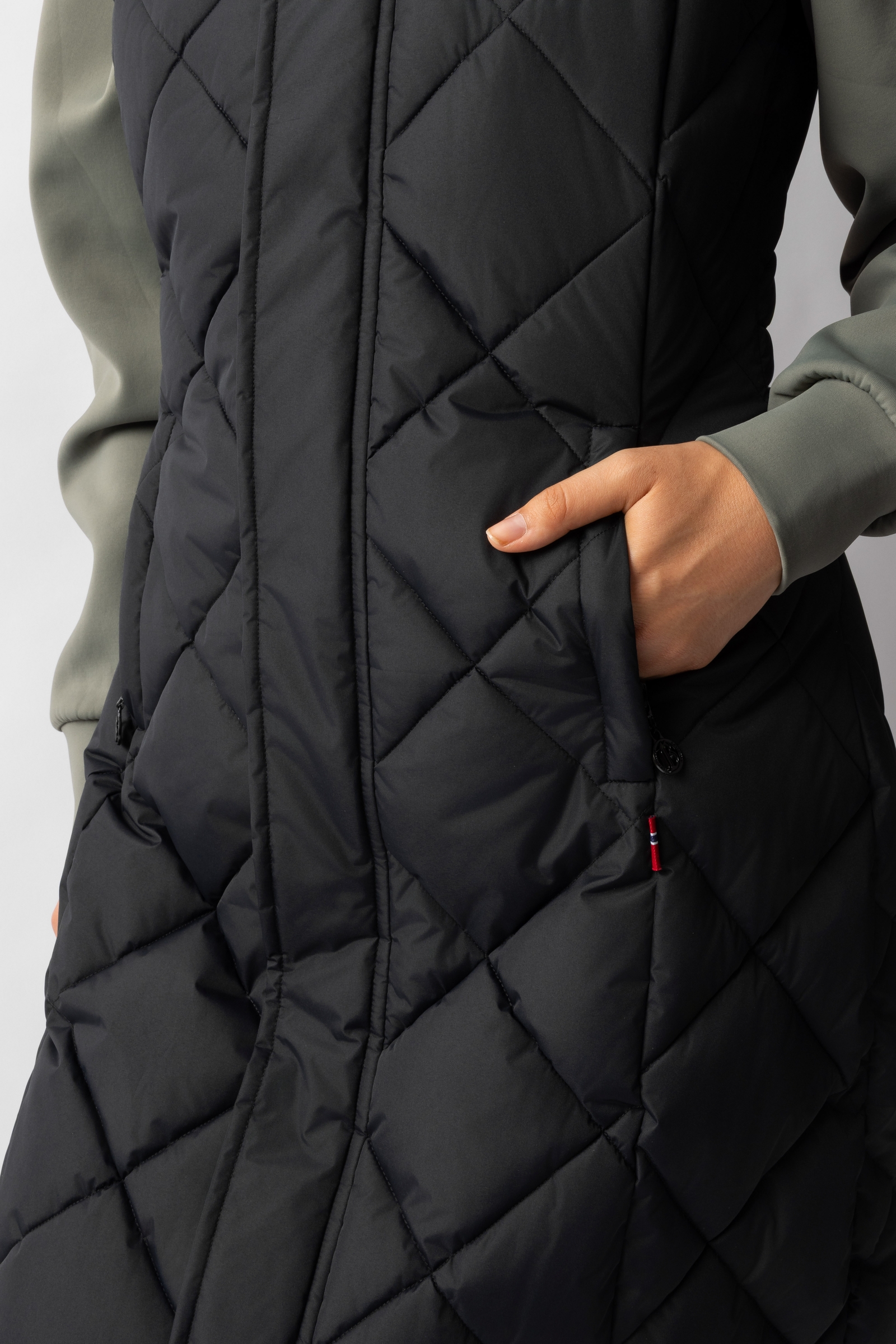 B Vertigo Gem Gewatteerde lange bodywarmer