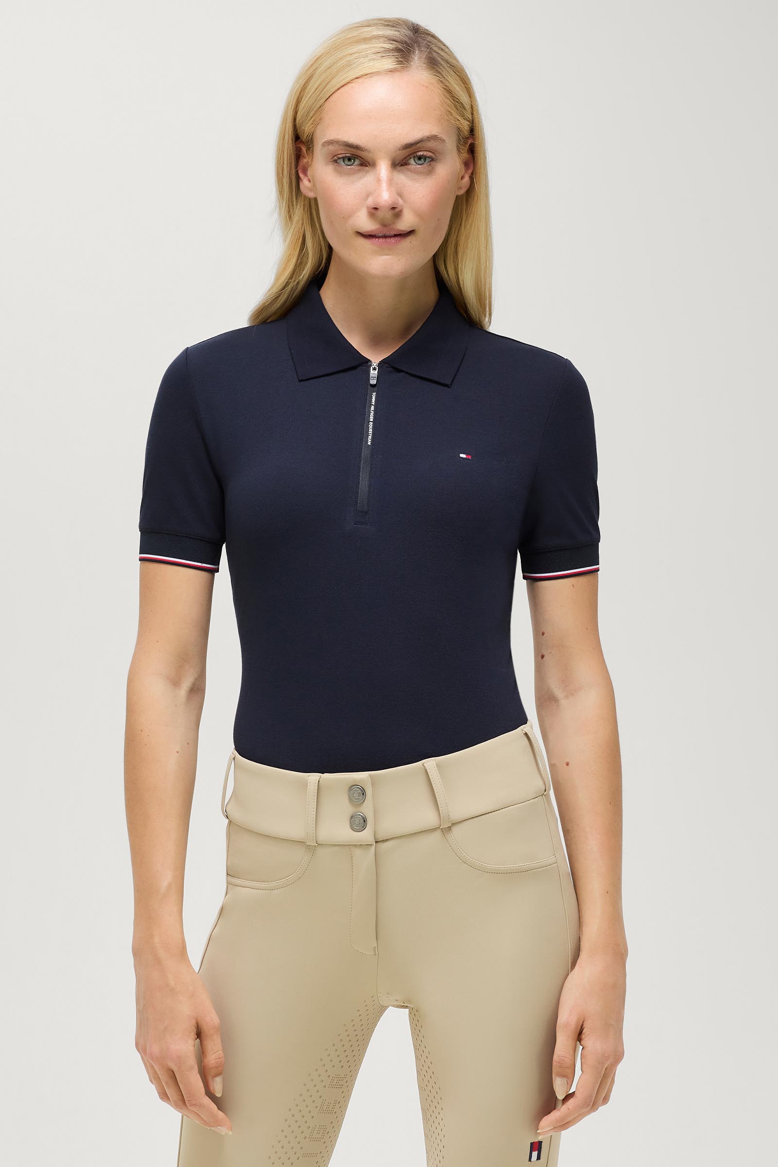 Tommy Hilfiger Equestrian Anaheim dames poloshirt met rits