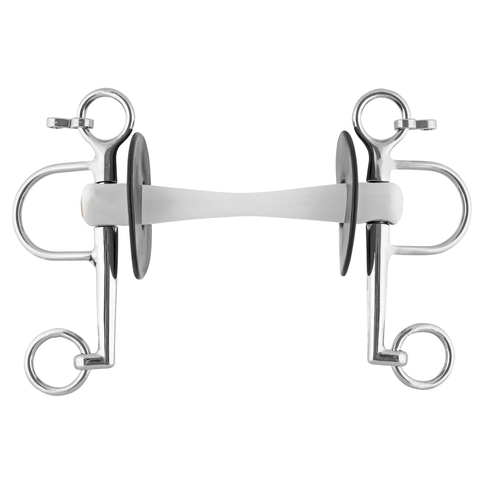 Sprenger Nathe Pelham 20 mm, met flexibele Mullen Mouth & korte knevels (onderste knevel 5,5 cm ring)