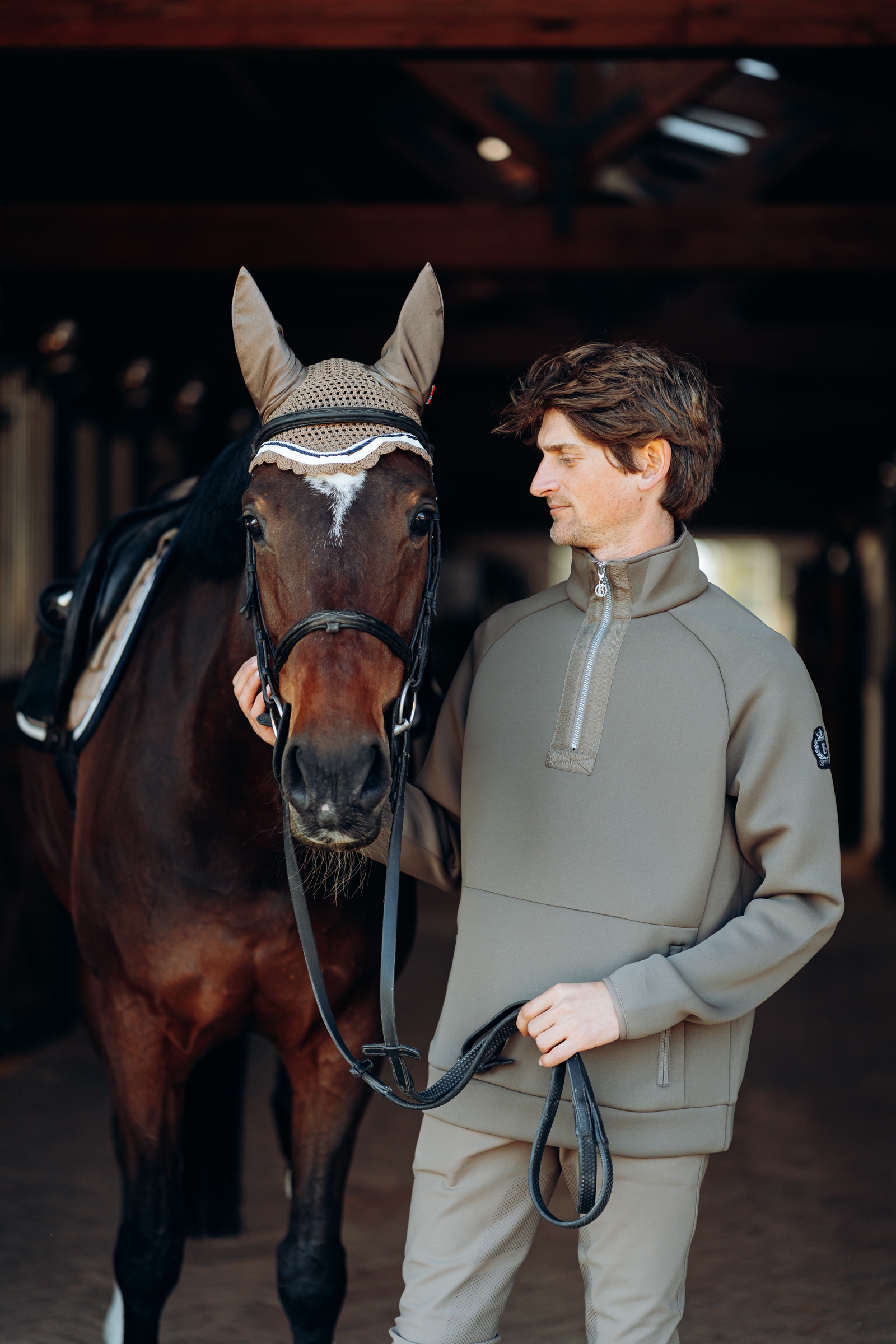 B Vertigo Nicolas Functioneel Sweatshirt met ritszakken, heren