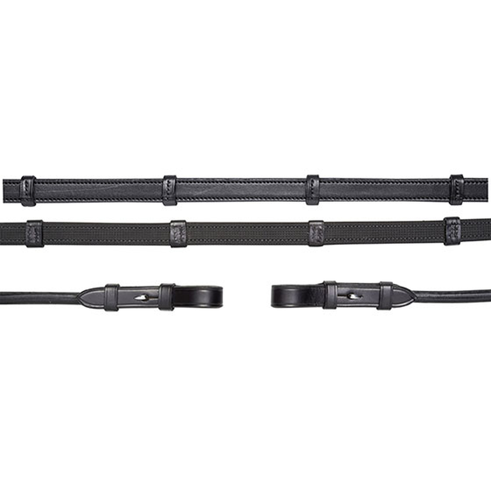 Schockemöhle Sports Teugels, rond leder/rubber, Hoofdstel teugels r