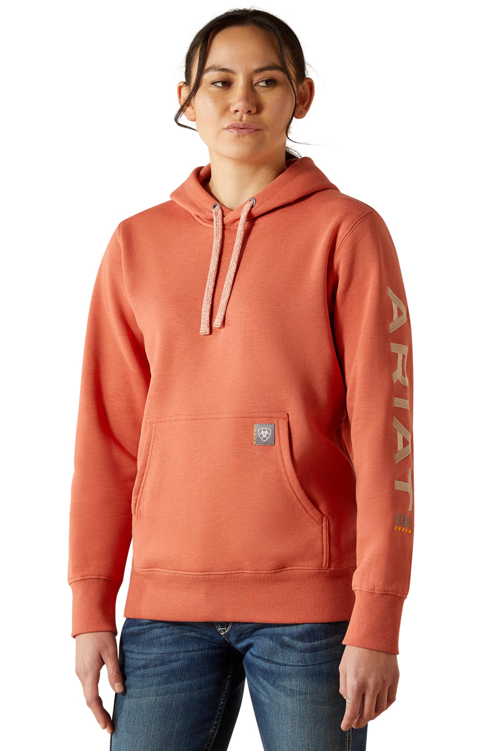 Aragon Heather/Cameo Ariat Rebar Dames hoodie met print