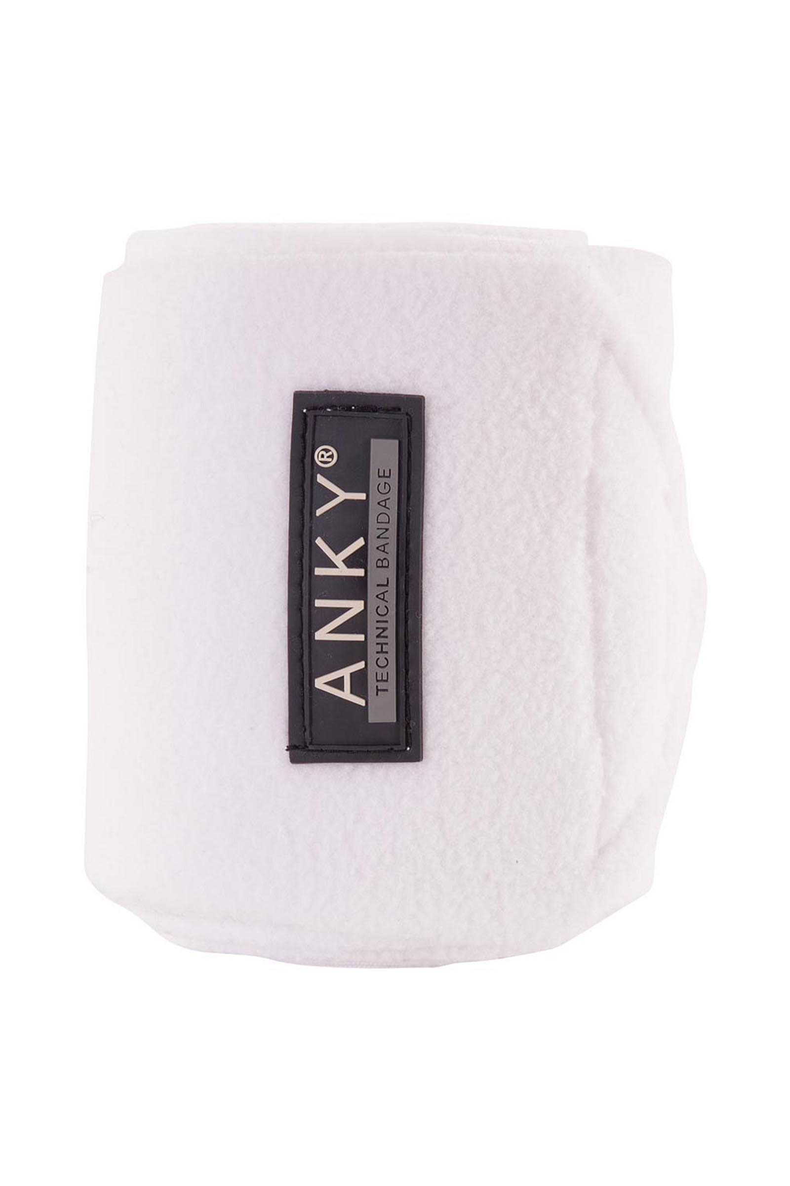 White ANKY Basic Fleece Bandages, 3,5 m, Set van 4