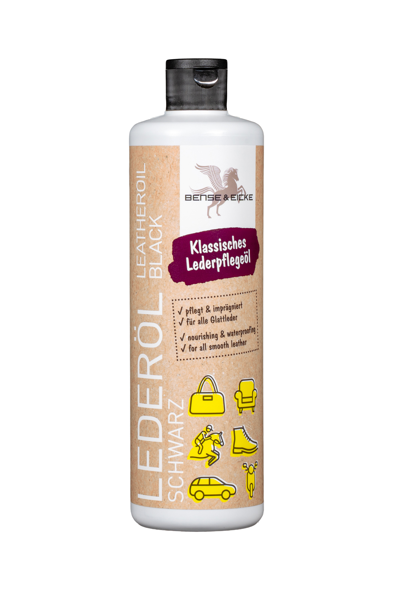 Bense & Eicke Zwarte lederolie, 500 ml