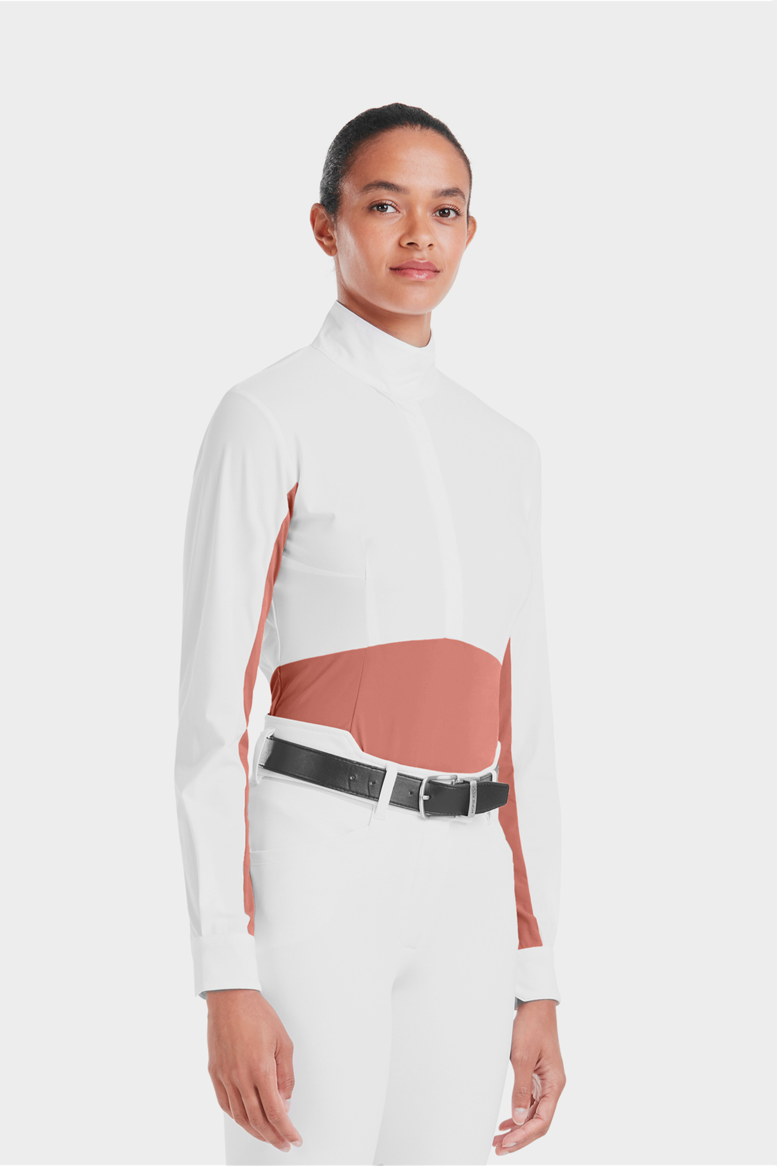 Brick Dust Horse Pilot Monica wedstrijdshirt met lange mouwen voor dames