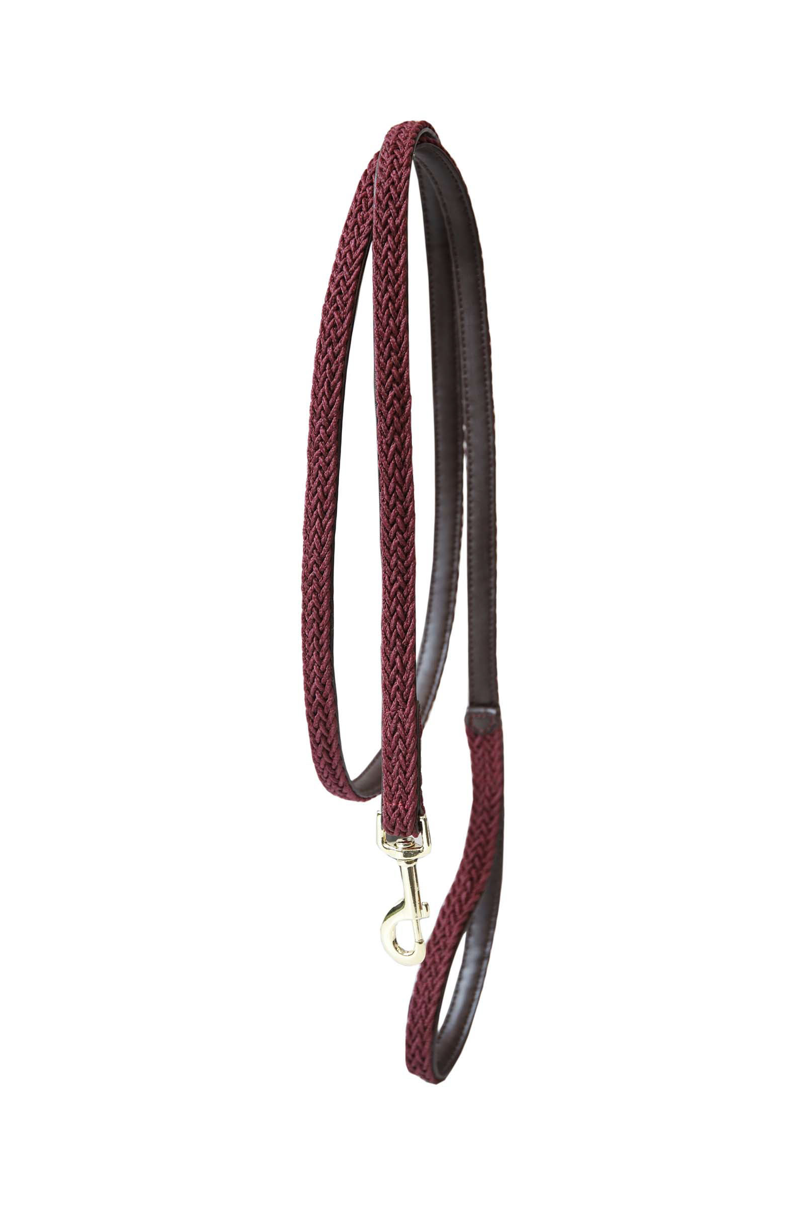 Dark Red Kentucky Horsewear Gevlochten Nylon presentatielijn, 2m