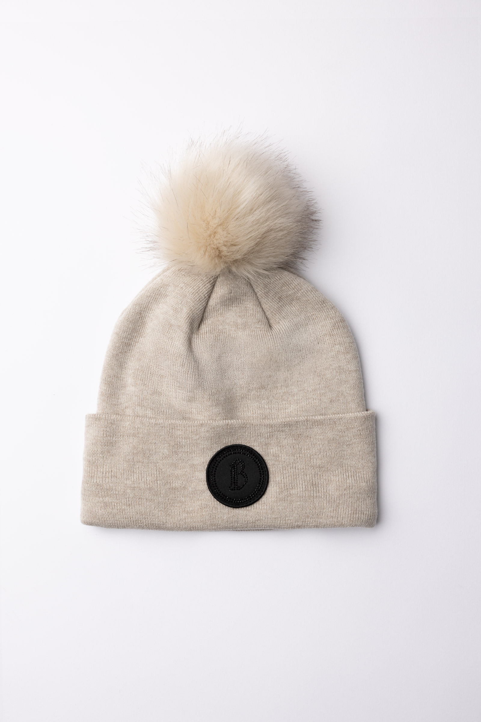 B Vertigo Sydney Gebreide muts met afneembare pompon