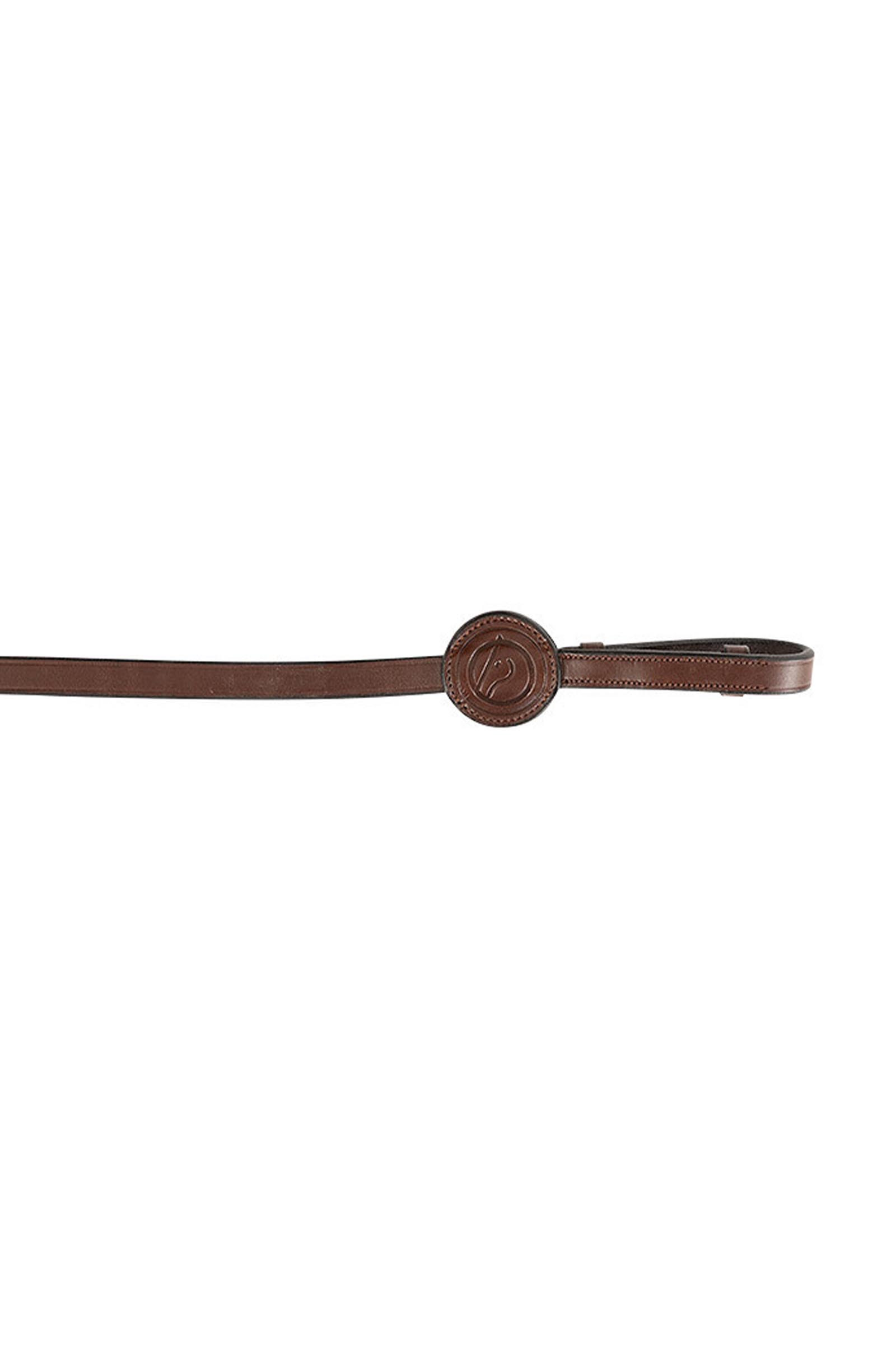 Brown/Silver Trust Equestrian Fontaine Bleau 5/8inch Rubber Reins