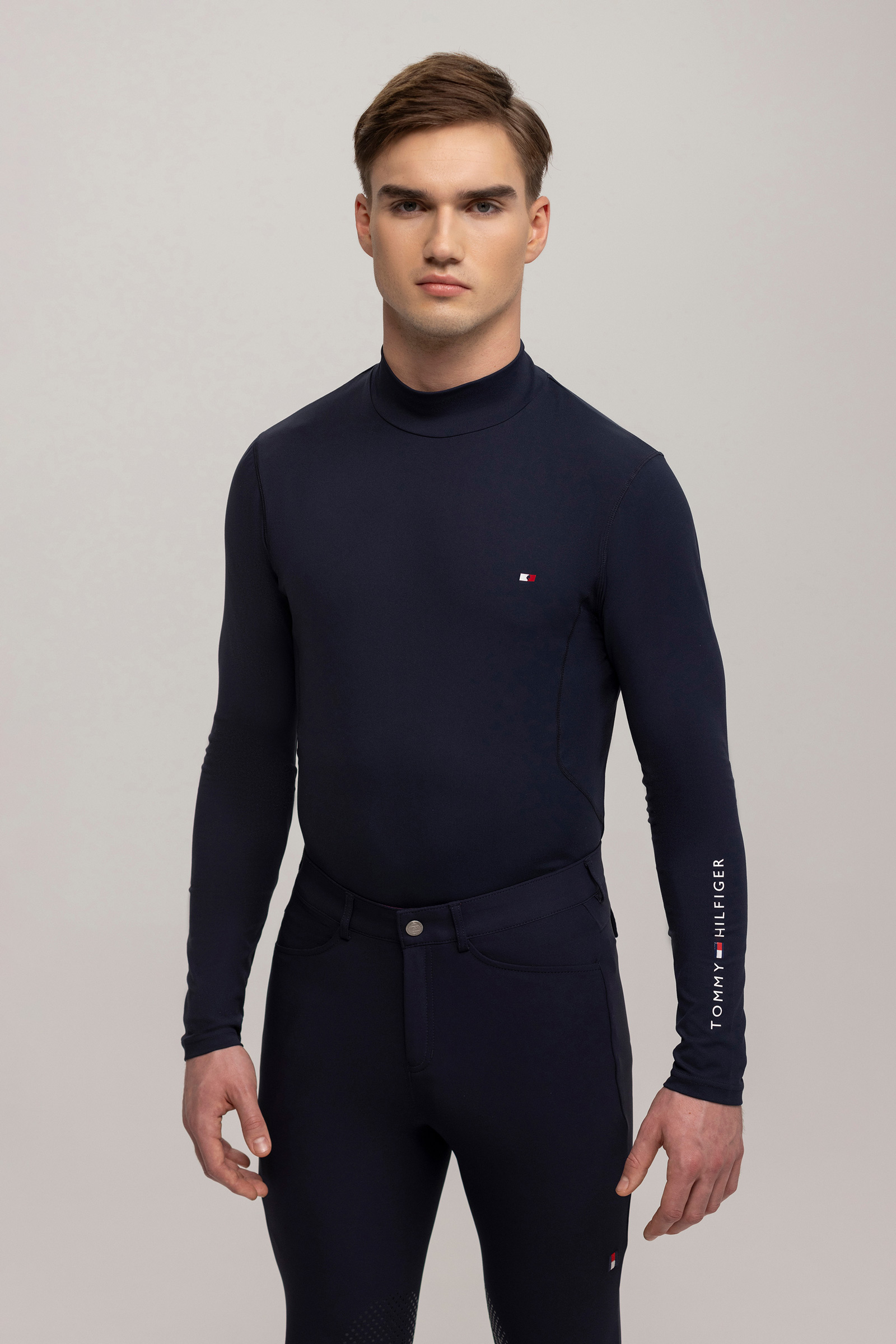 Tommy Hilfiger Equestrian Phoenix heren shirt met lange mouwen en hoge hals