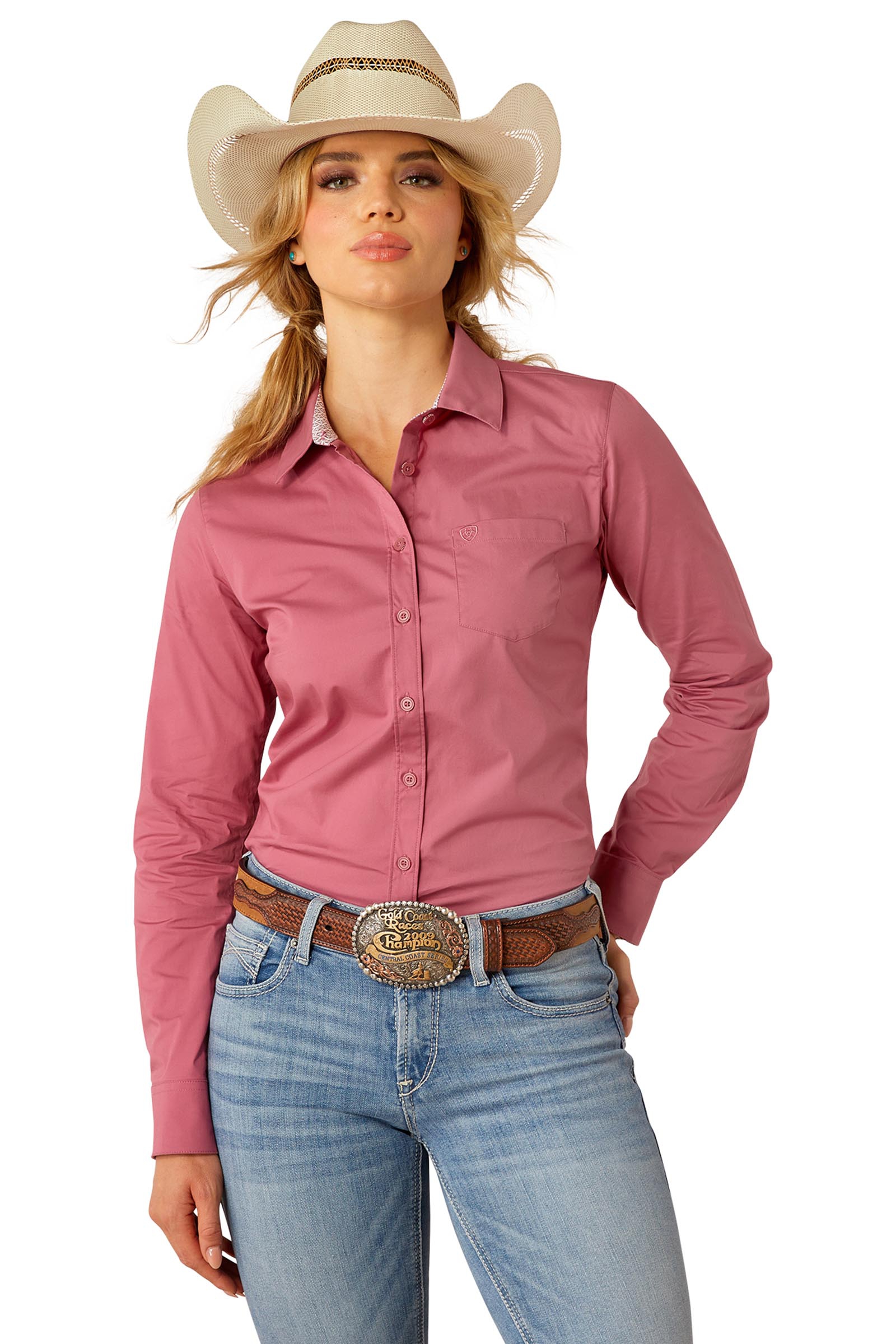 Rose Wine Ariat Kirby Stretch Dames westernshirt