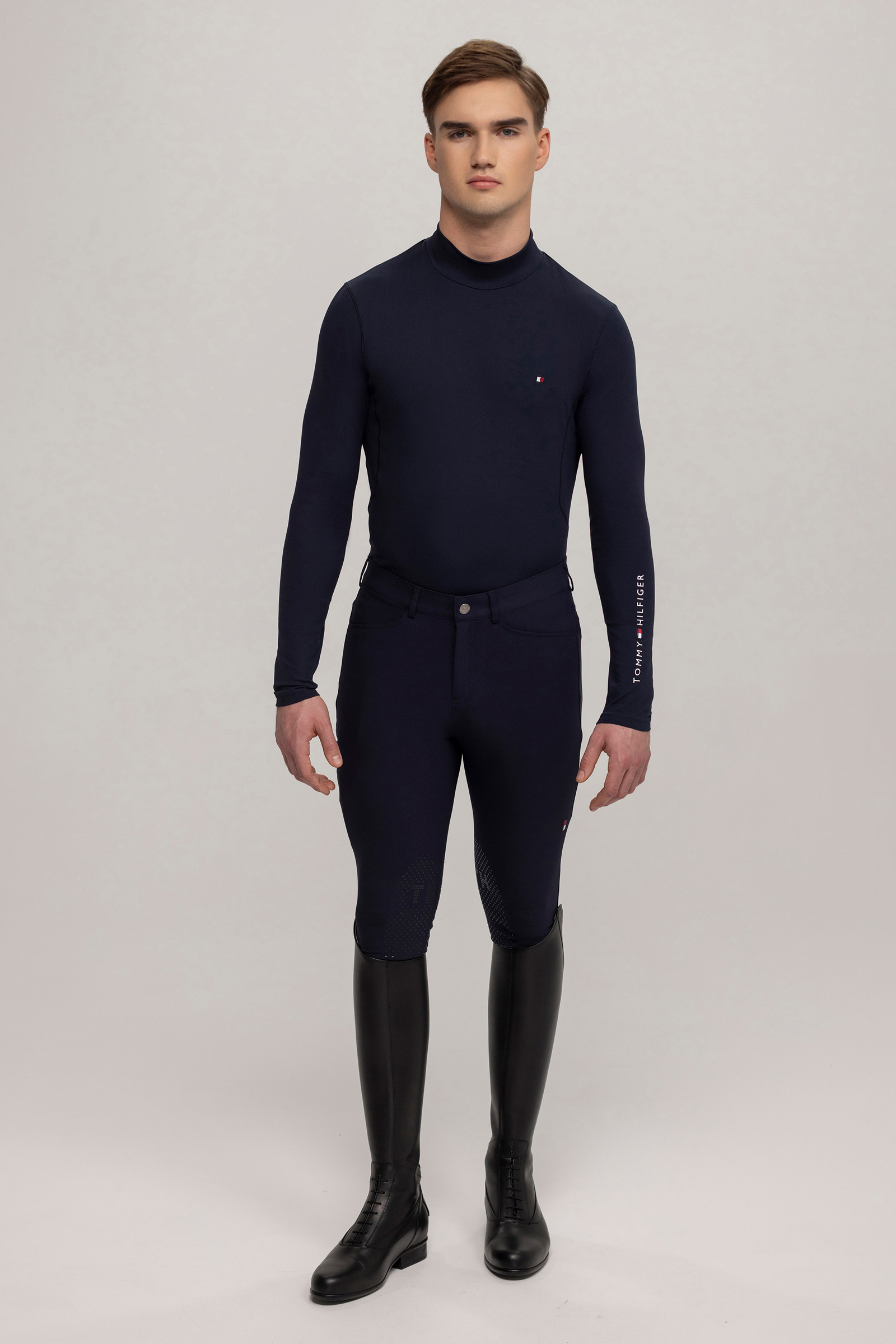 Tommy Hilfiger Equestrian Phoenix heren shirt met lange mouwen en hoge hals