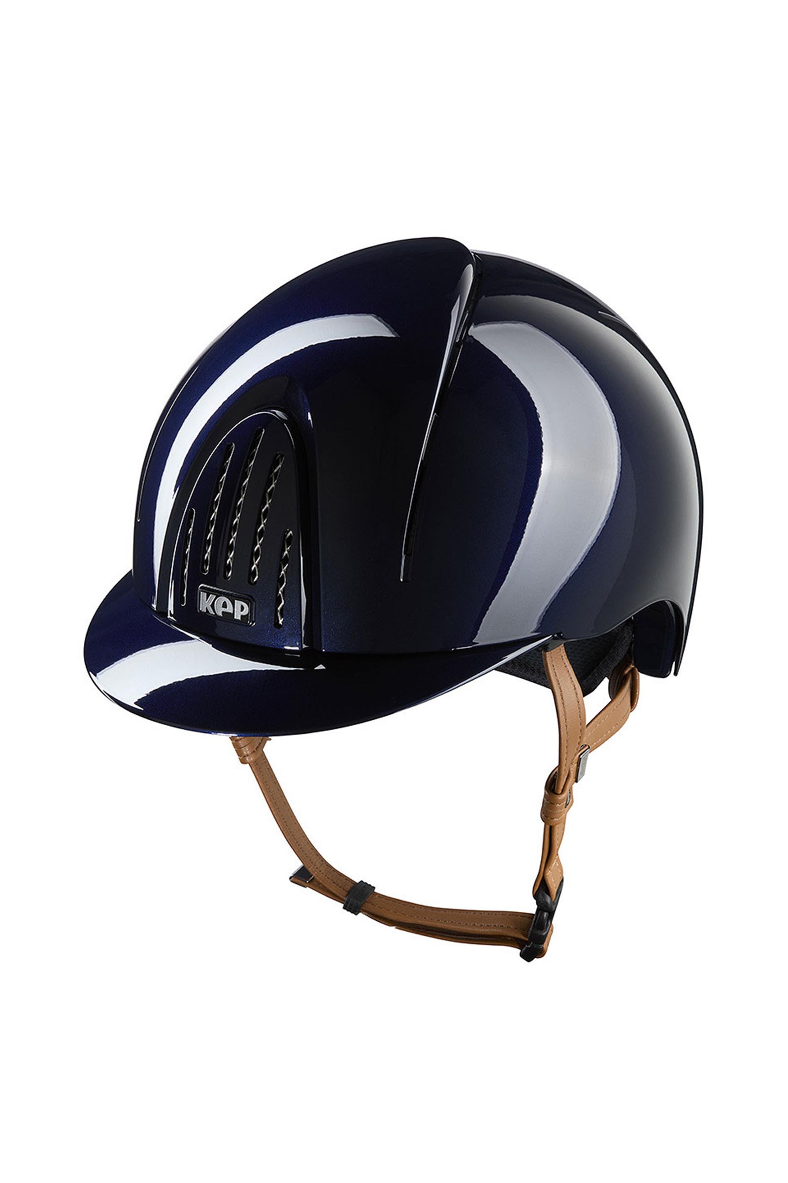 Blue KEP NOVA ABS Metal Polish/Beige rijhelm