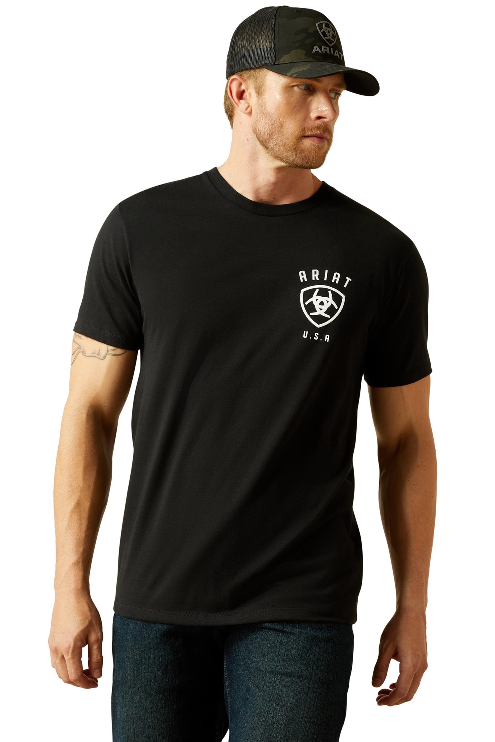 Ariat Faded Bull heren t-shirt