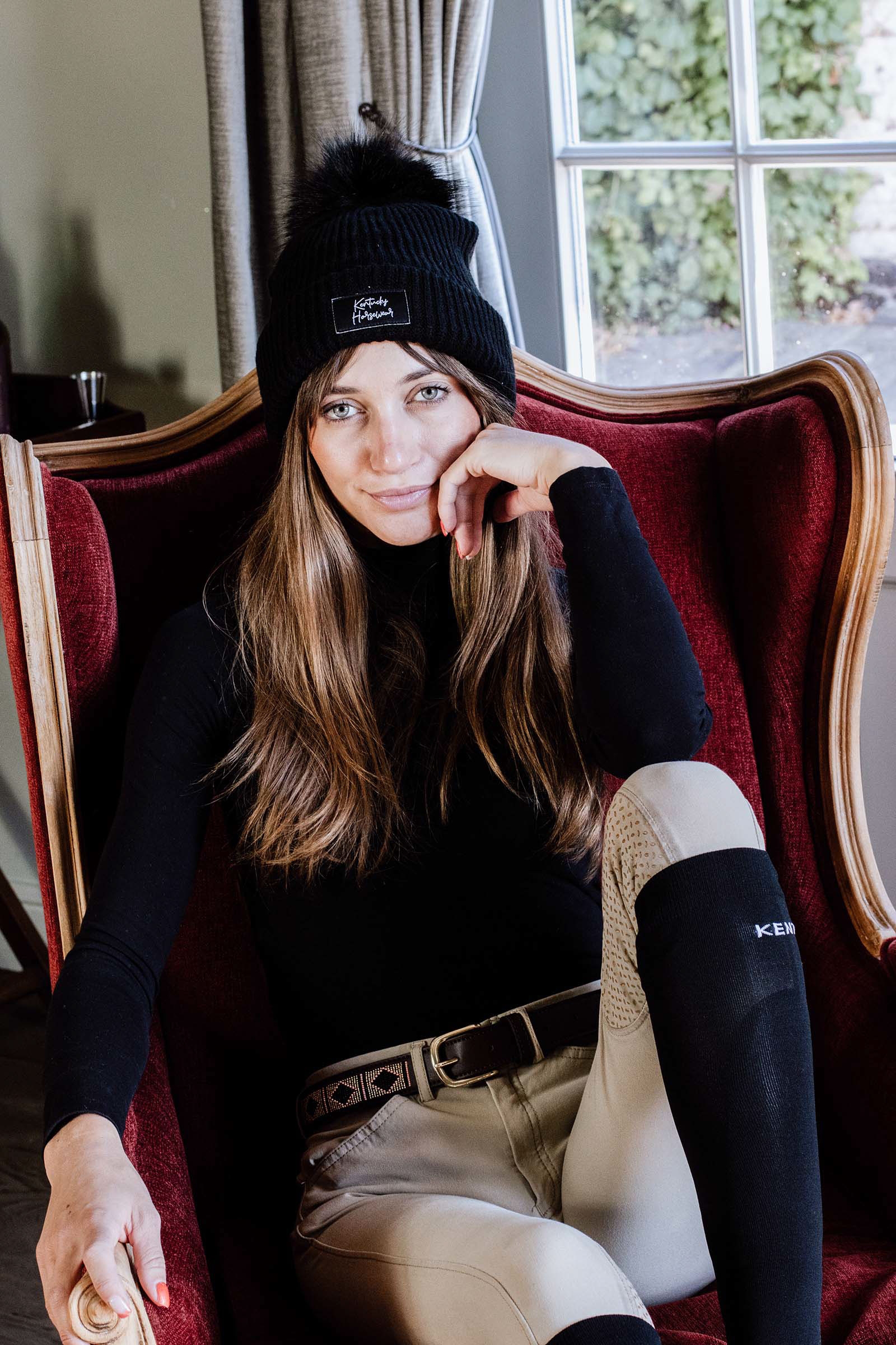 Black Kentucky Horsewear Pompom Muts