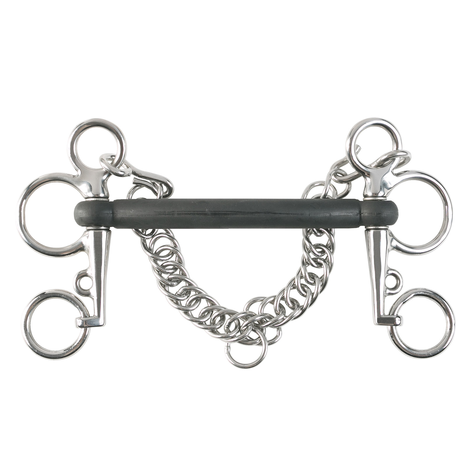 Horze Pelham Recht Bit, rubber