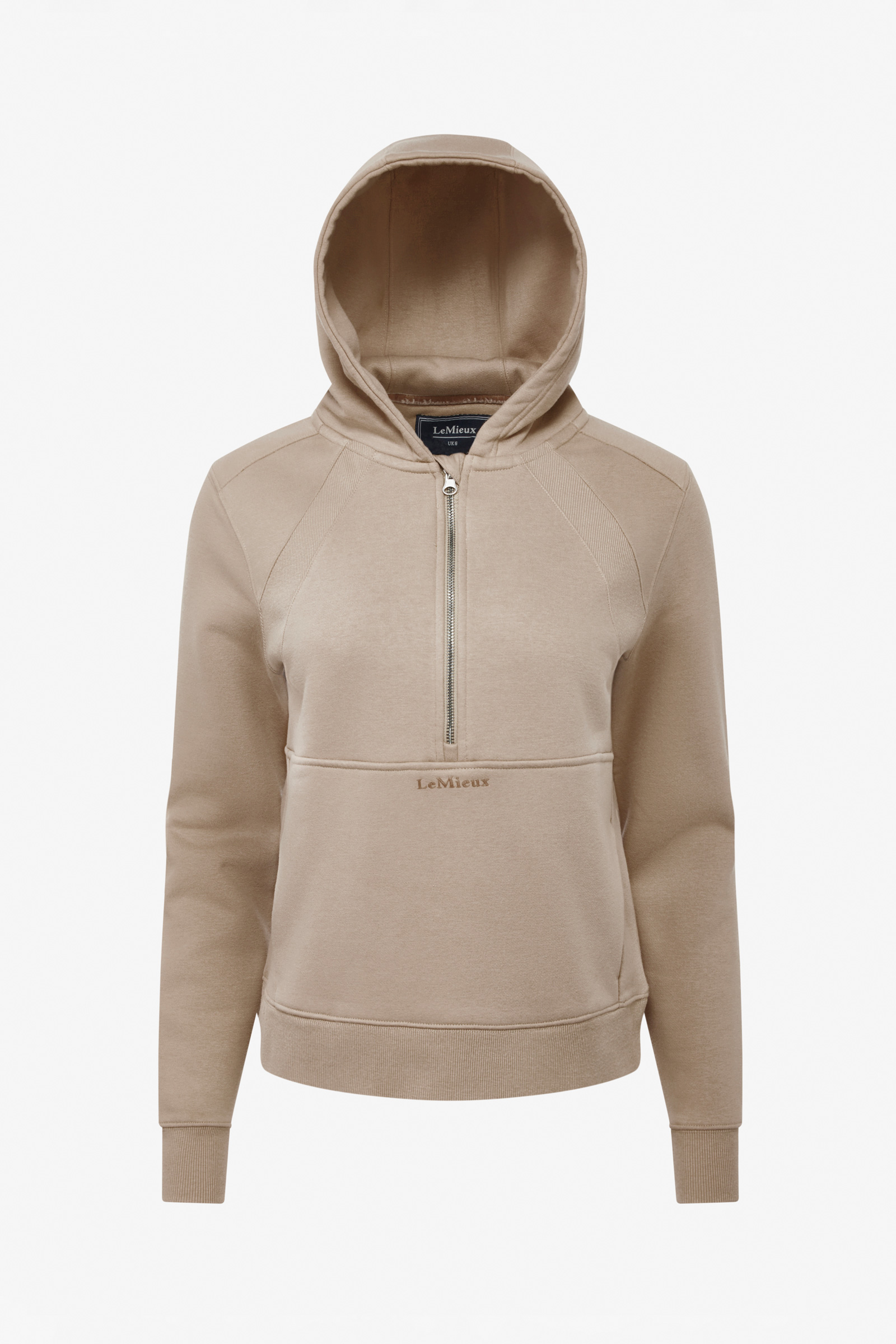 Almond LeMieux Henrietta dames hoodie met halve rits