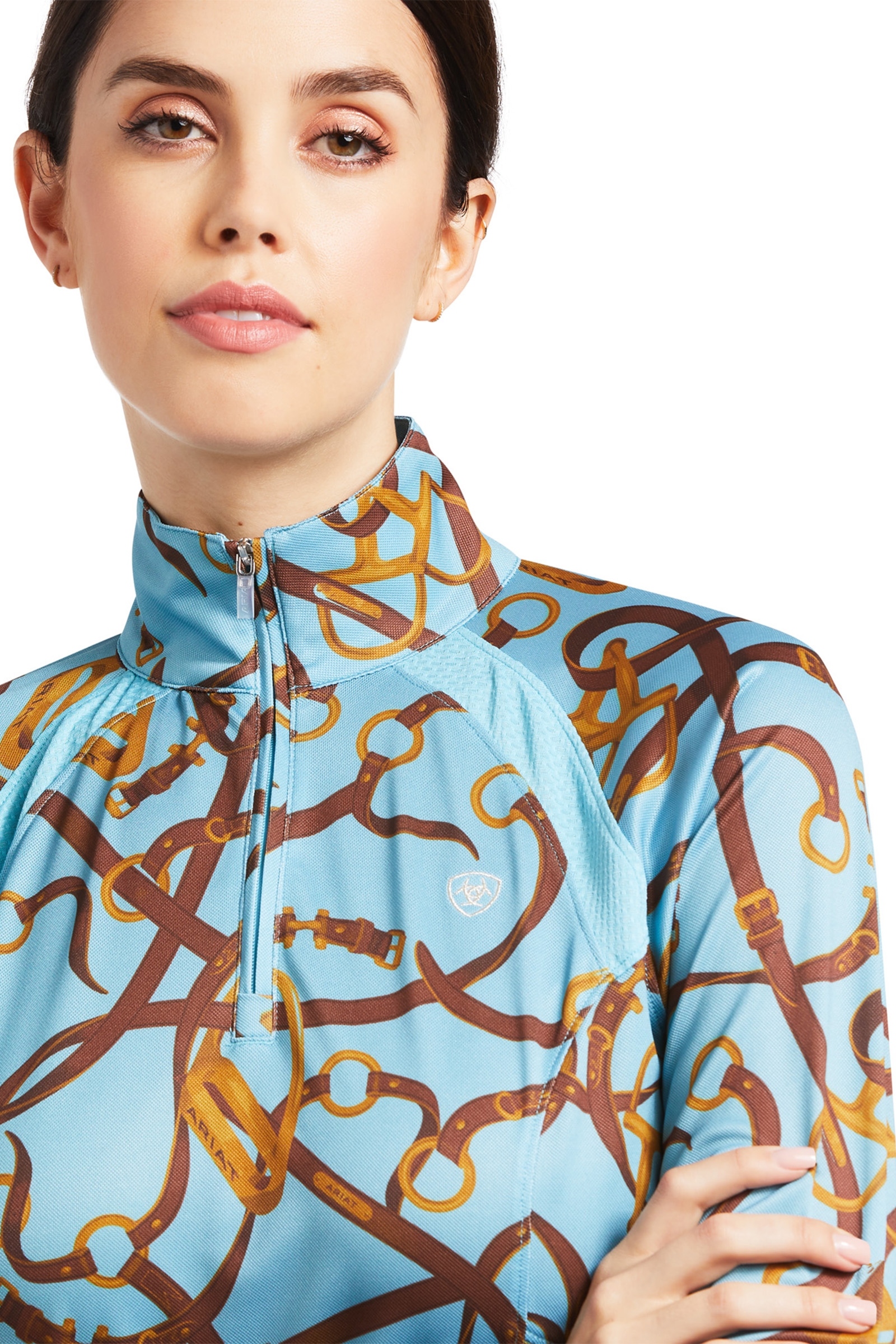 Ariat Sunstopper 2.0 1/4 rits Basislaag Shirt, dames