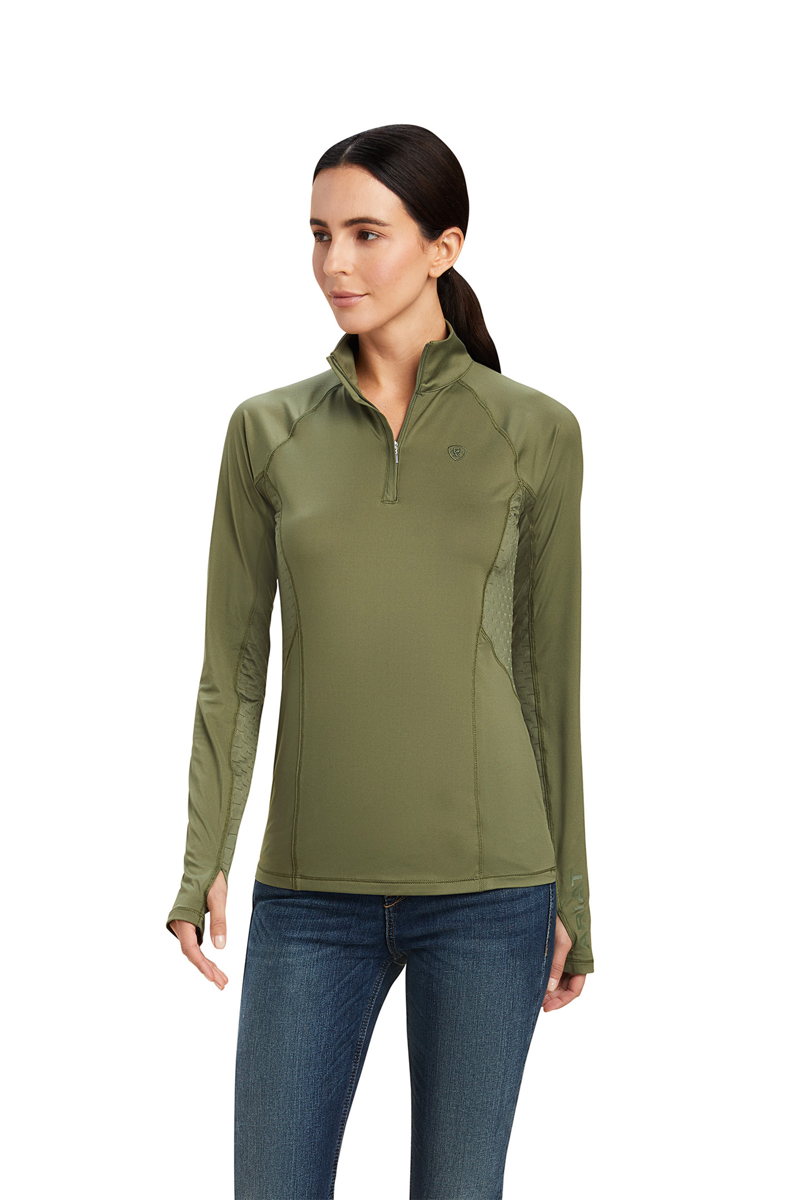 Ariat Lowell 2.0 1/4 Rits Longsleeve Shirt, dames