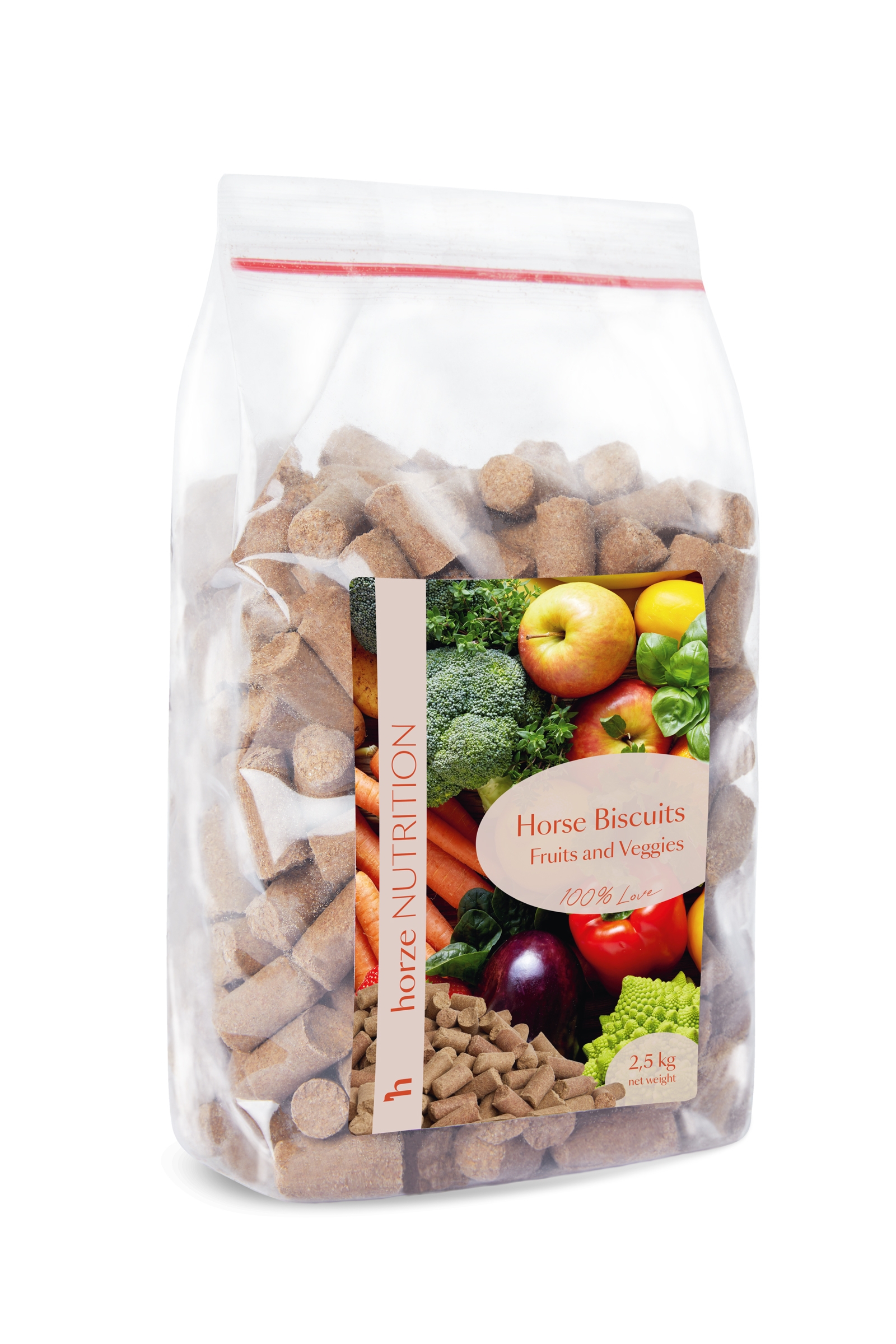 Horze Biscuits Fruits & Veggies, paardensnoepjes, 2,5 kilo