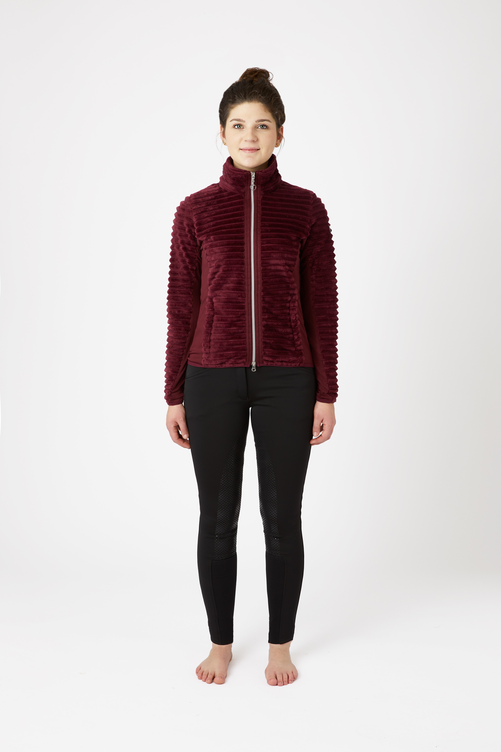 Horze Della gestreept fleecevest, dames