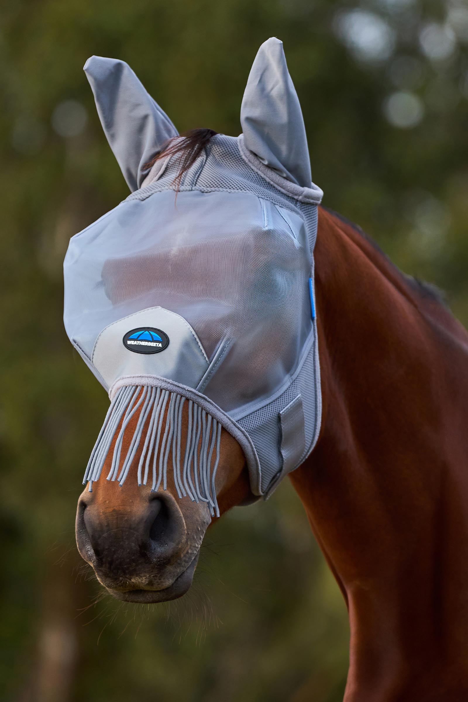 Weatherbeeta Comfitec Fine Mesh Vliegenmasker met oren en franjes  