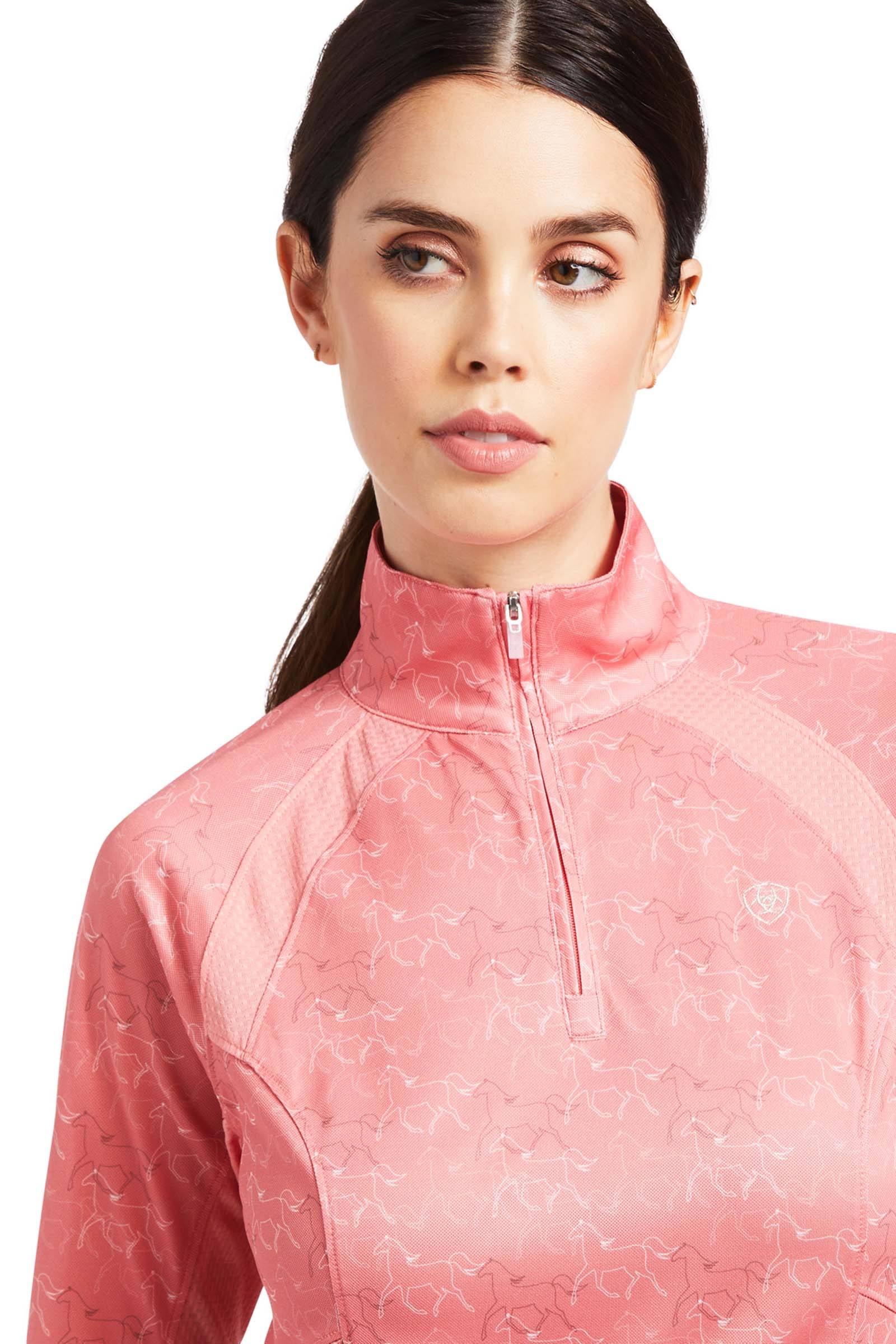 Ariat Sunstopper 2.0 1/4 rits Basislaag Shirt, dames