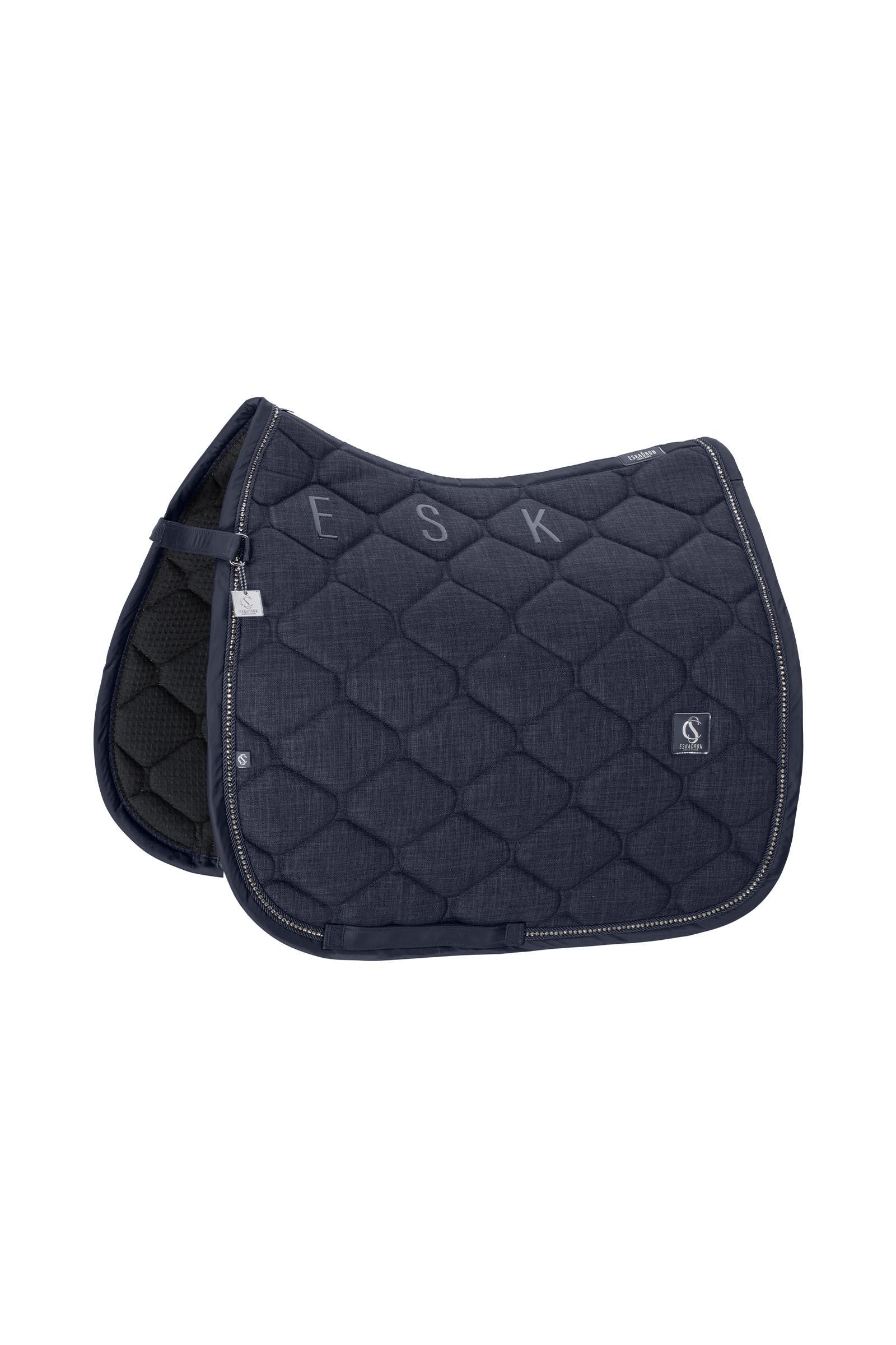 Navy Eskadron Classic Sport SS26 Boucl&eacute; Crystal dressuur zadeldek